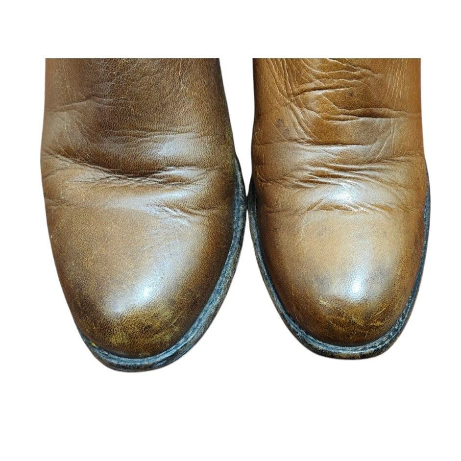 Frye FRYE Harness Boot Back Zip Cognac Leather size 6 B Size US 6 / IT 36 - 4 Thumbnail