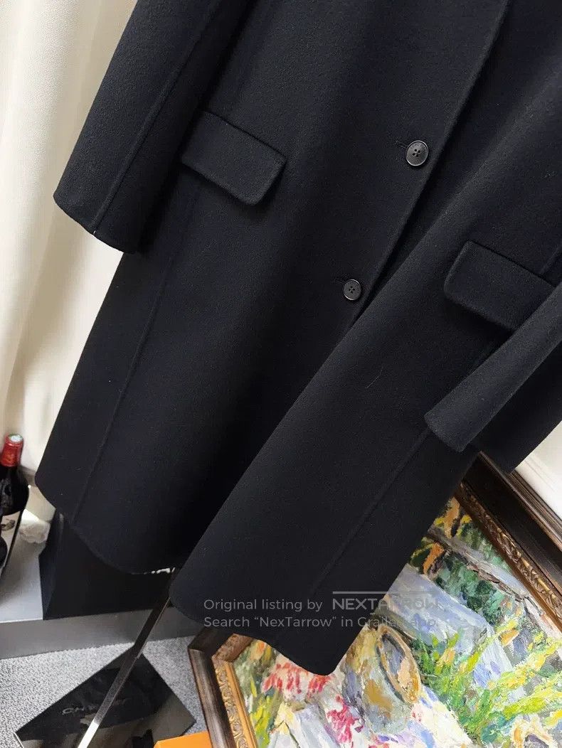 Loro Piana Lora Piana Black Cashmere Long Single-breasted Coat Jacket Size XS / US 0-2 / IT 36-38 - 4 Thumbnail
