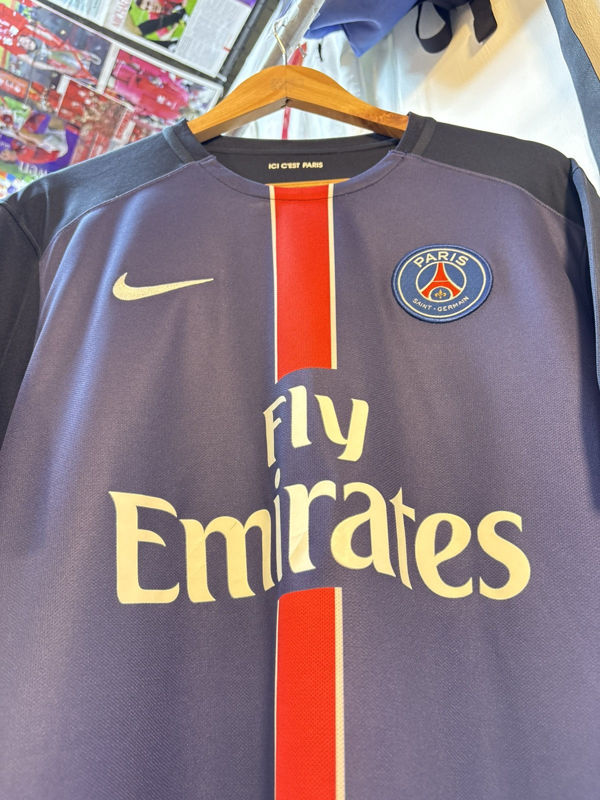 Nike 2015-2016 Paris Saint-Germain Home Kit Size US XL / EU 56 / 4 - 2 Thumbnail