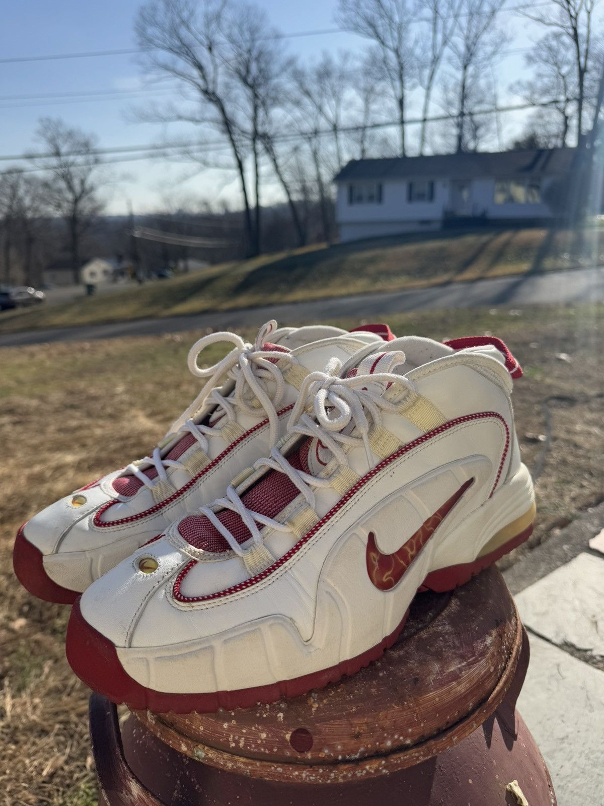 Nike Nike Air Max Penny 1, White Varsity Red (2005) Size US 11.5 / EU 44-45 - 3 Thumbnail
