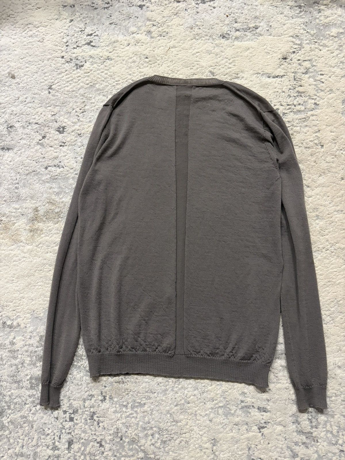 Rick Owens FW19 Larry Mainline Knit V-Neck Long Sleeve Size US S / EU 44-46 / 1 - 6 Thumbnail