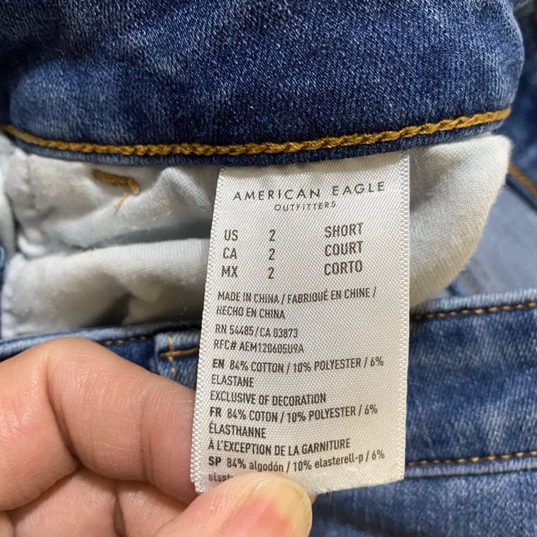 American Eagle Outfitters American Eagle Outfitters Jeans Womens 2 Blue Denim High Rise Jegging Medium Wash Stretch 5-Pocket Regular Size 26" / US 2 / IT 38 - 5 Thumbnail