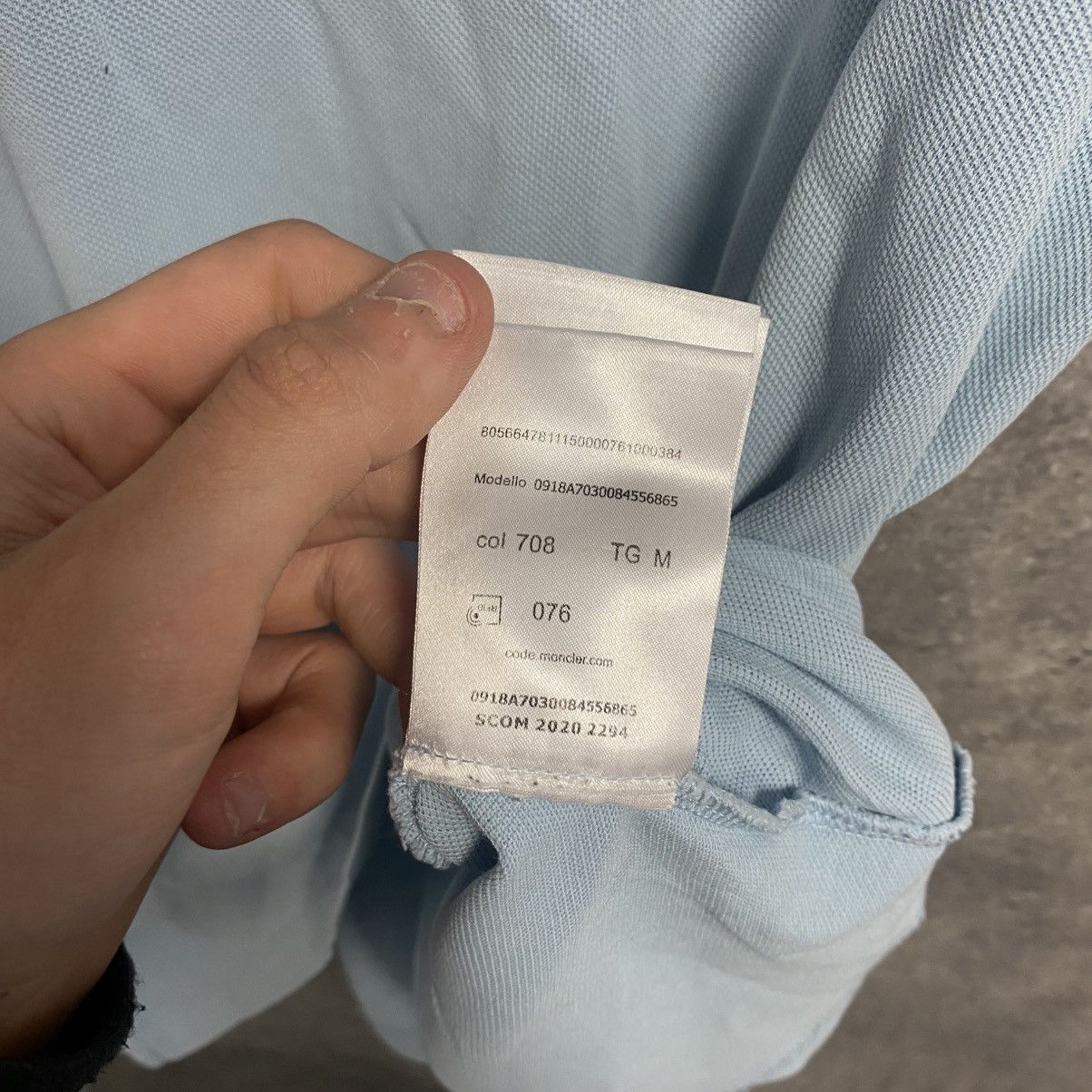 Moncler Moncler Polo Maglia Shirt Light Blue Size US M / EU 48-50 / 2 - 7 Thumbnail