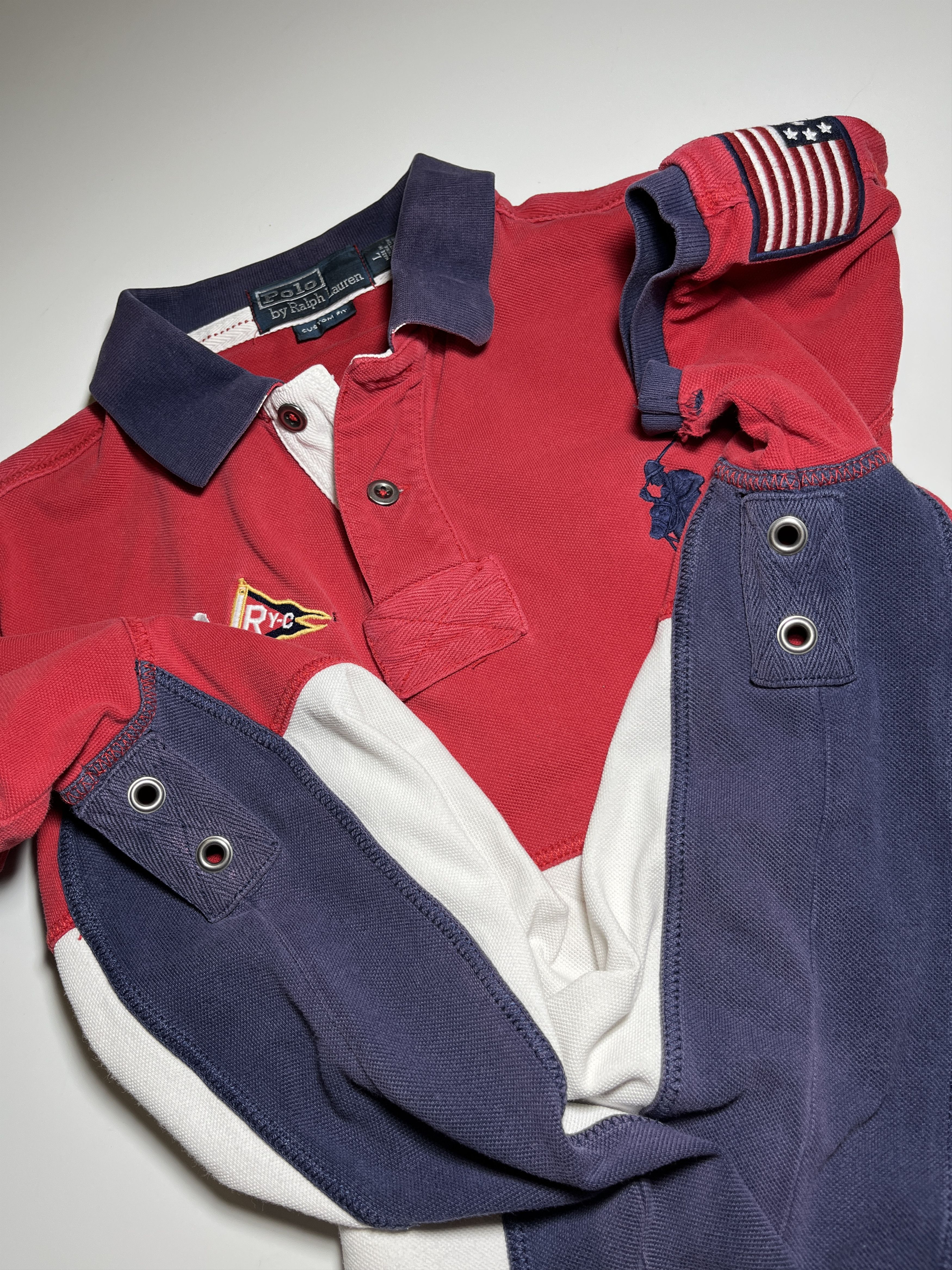 Polo Ralph Lauren Distressed Polo Ralph Lauren #3 United States Team Shirt Size US L / EU 52-54 / 3 - 13 Thumbnail