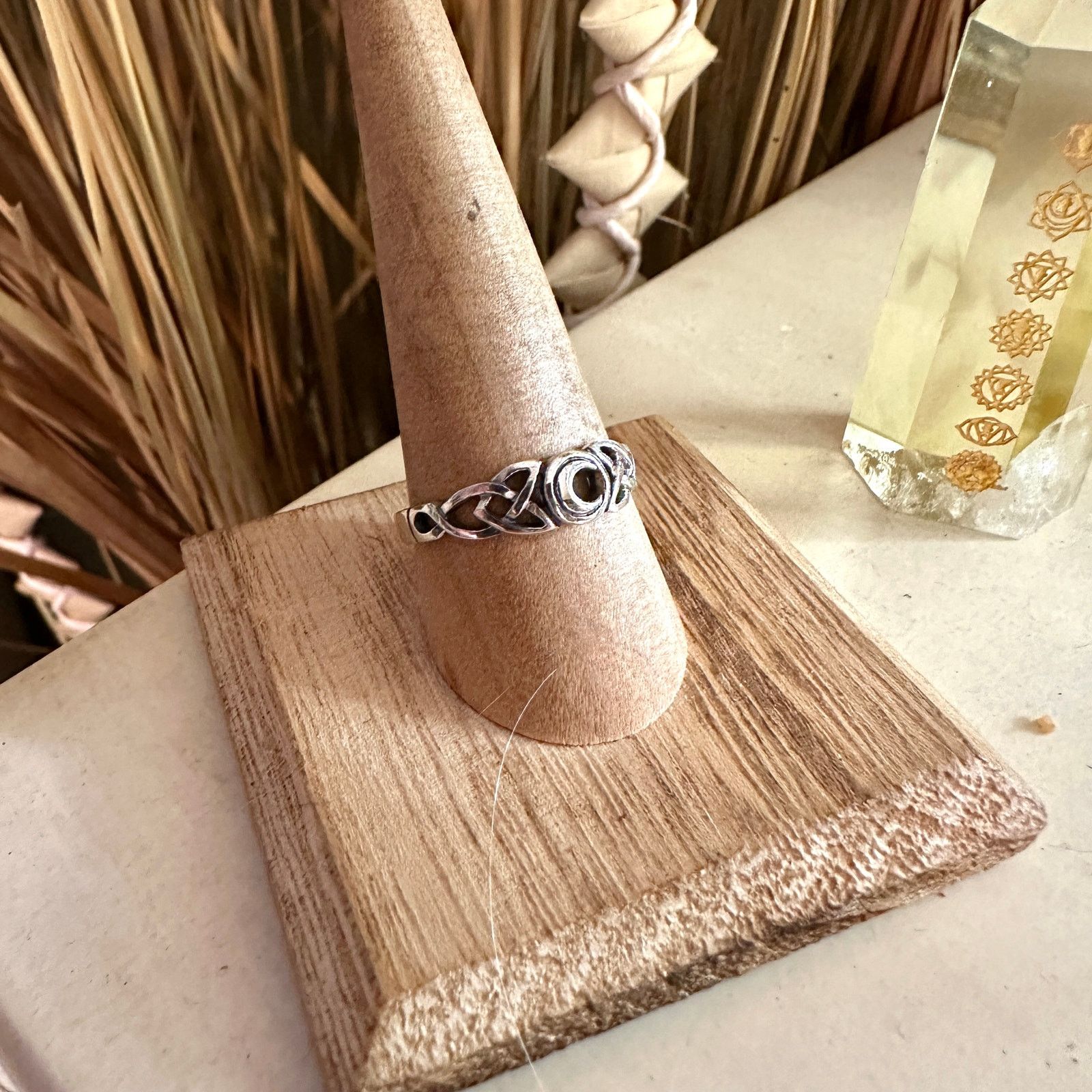 The Unbranded Brand Sterling Silver Celtic Moon Ring Sizes 6,8,9 Size ONE SIZE - 4 Thumbnail