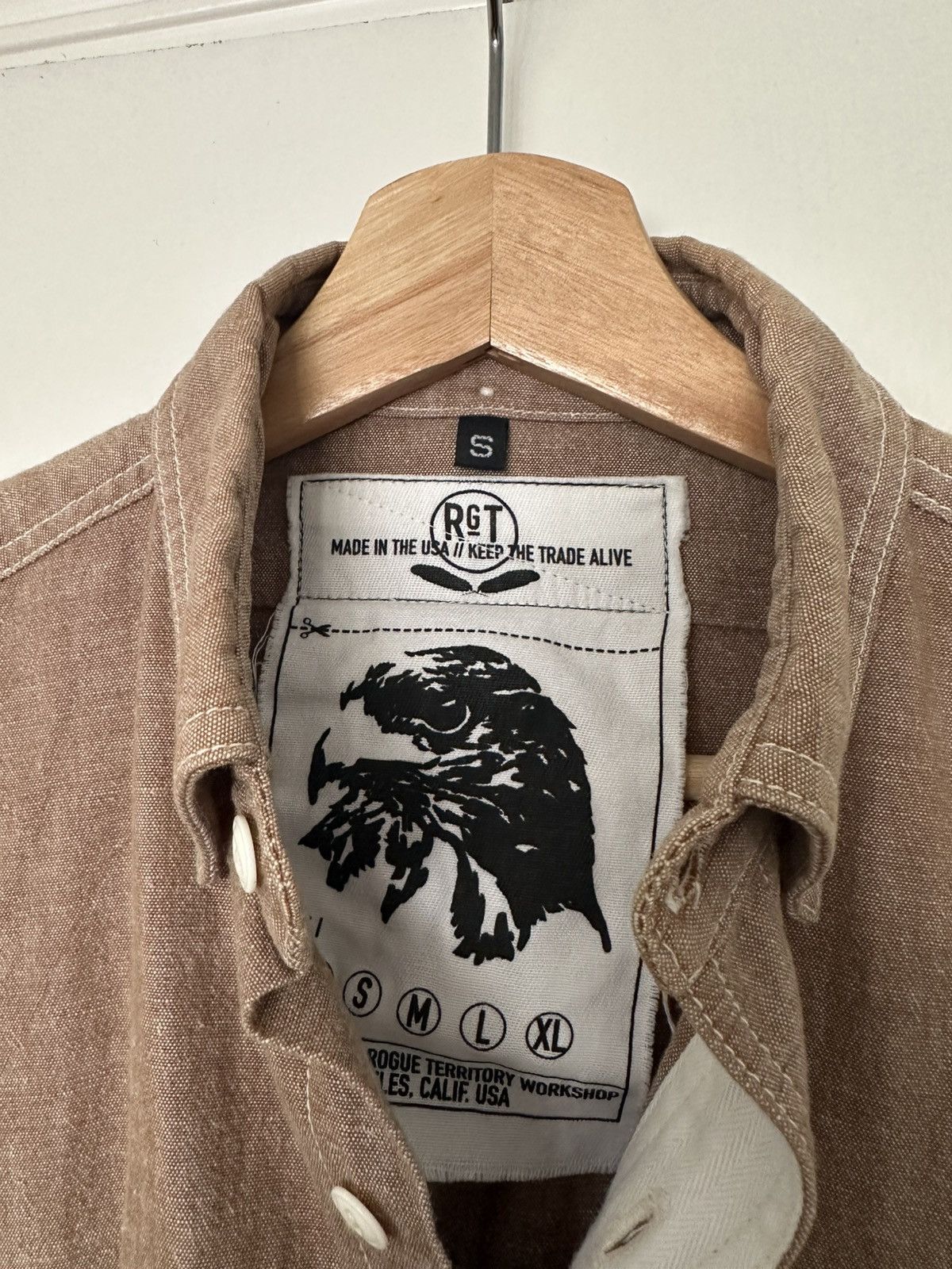 Rogue Territory Brown Chambray Jumper Shirt Size US S / EU 44-46 / 1 - 2 Thumbnail