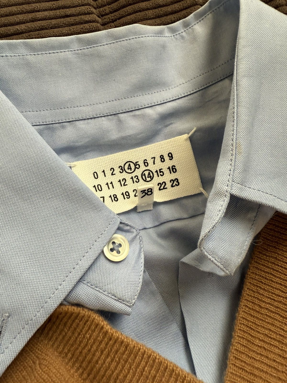 Maison Margiela Maison Margiela Spliced Oxford Shirt Size US XS / EU 42 / 0 - 5 Thumbnail