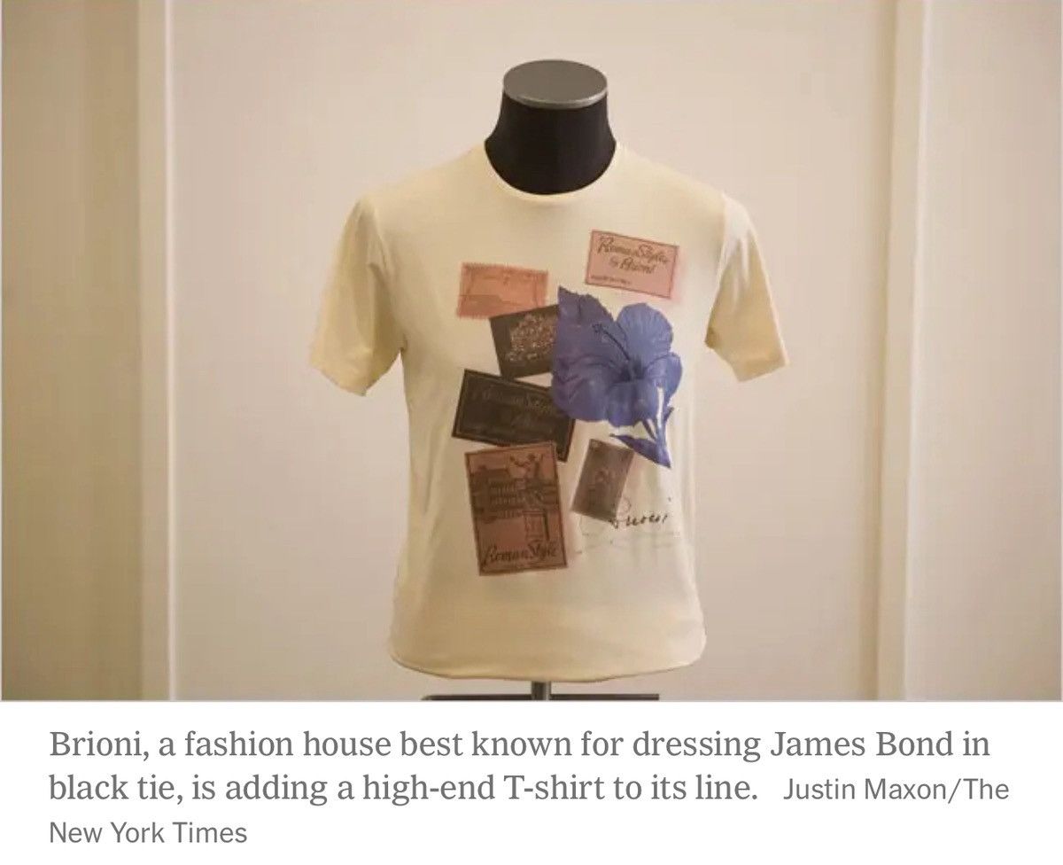 Brioni ❗️ARCHIVE❗️2009 Brioni RomanStyle First-Ever Made T-Shirt Size US XL / EU 56 / 4 - 11 Thumbnail