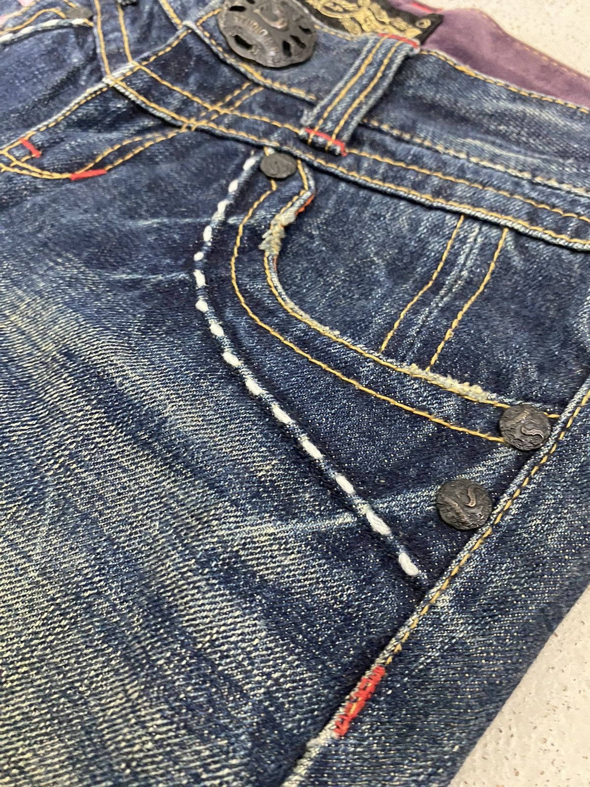 If Six Was Nine × Japanese Brand × Le Grande Bleu (L.G.B.) Flare Studio RP Unisex Jean Japan Mud Washed Low Rise Size US 28 / EU 44 - 12 Thumbnail