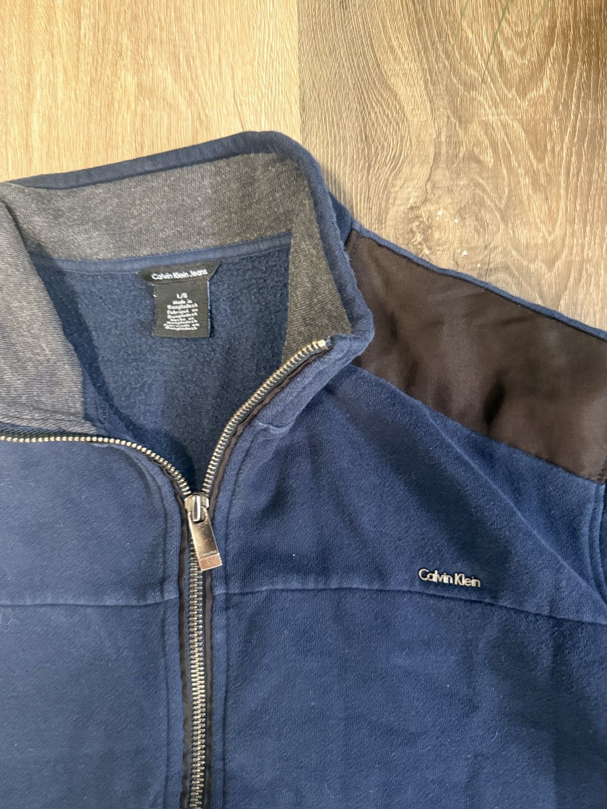 Calvin Klein Calvin Klein Fleece Zip-Up Jacke Vintage Full Zip Mens Large Size US L / EU 52-54 / 3 - 3 Thumbnail