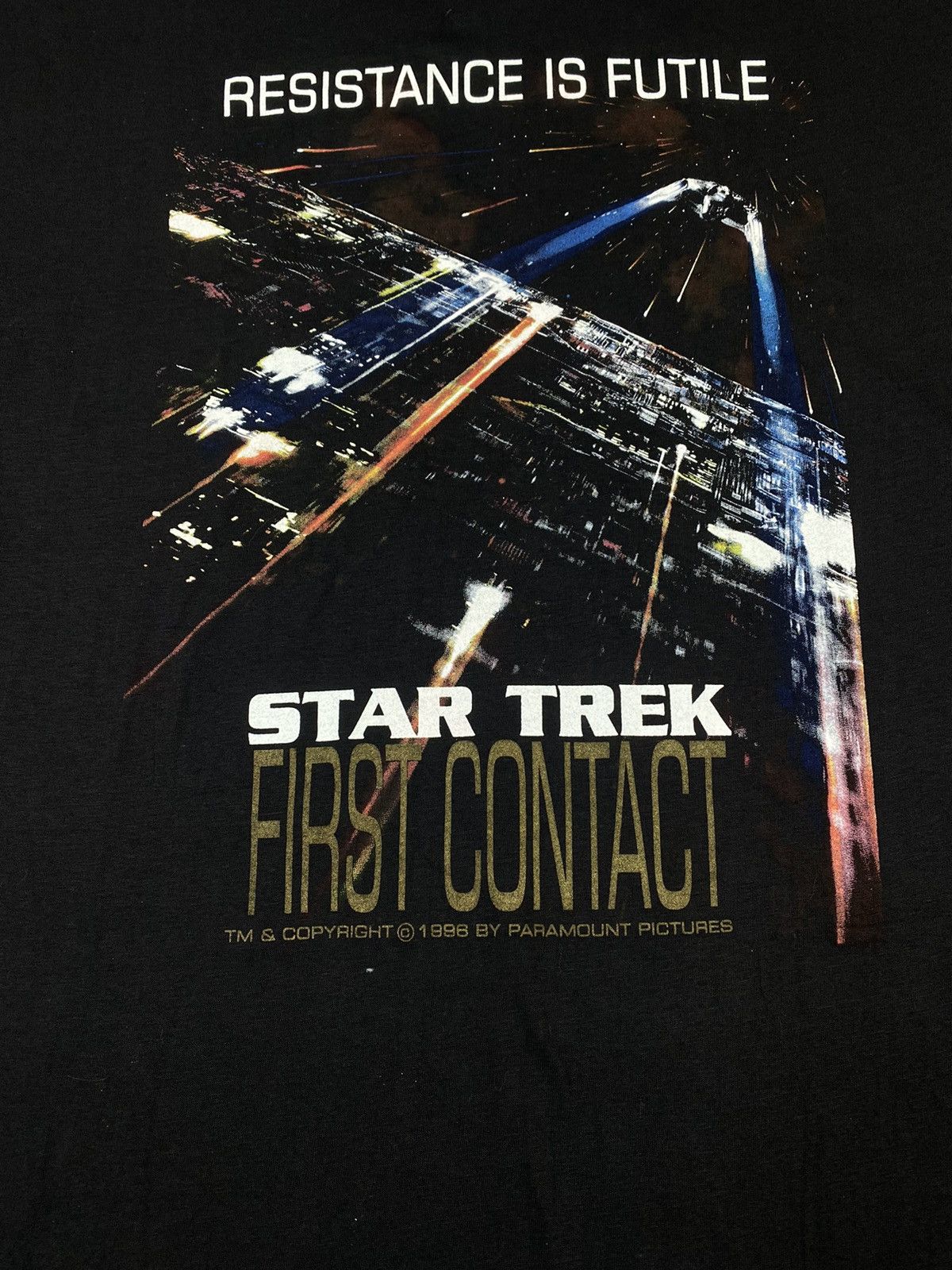Star Wars × Vintage Vintage 90s Star Trek First Contact Movie T-shirt Size XL Size US XL / EU 56 / 4 - 4 Thumbnail
