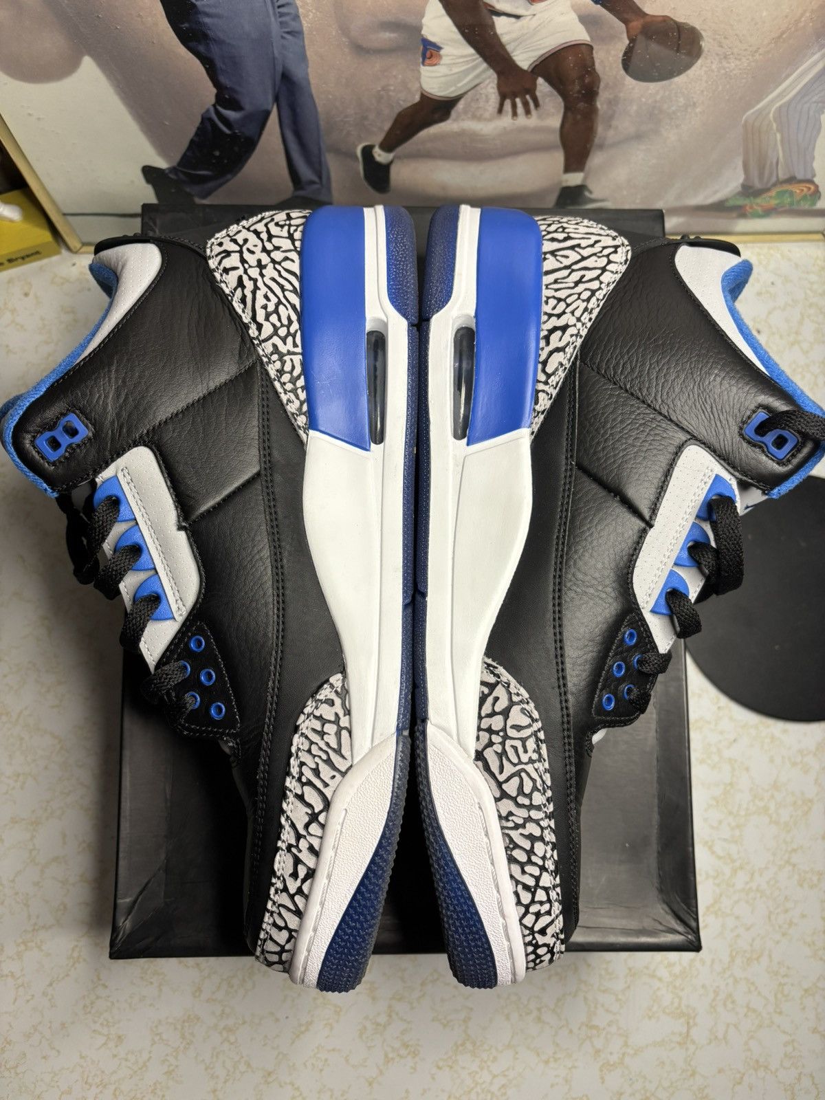 Jordan Brand Jordan Retro 3 ‘sport blue’ Size US 13 / EU 46 - 3 Thumbnail
