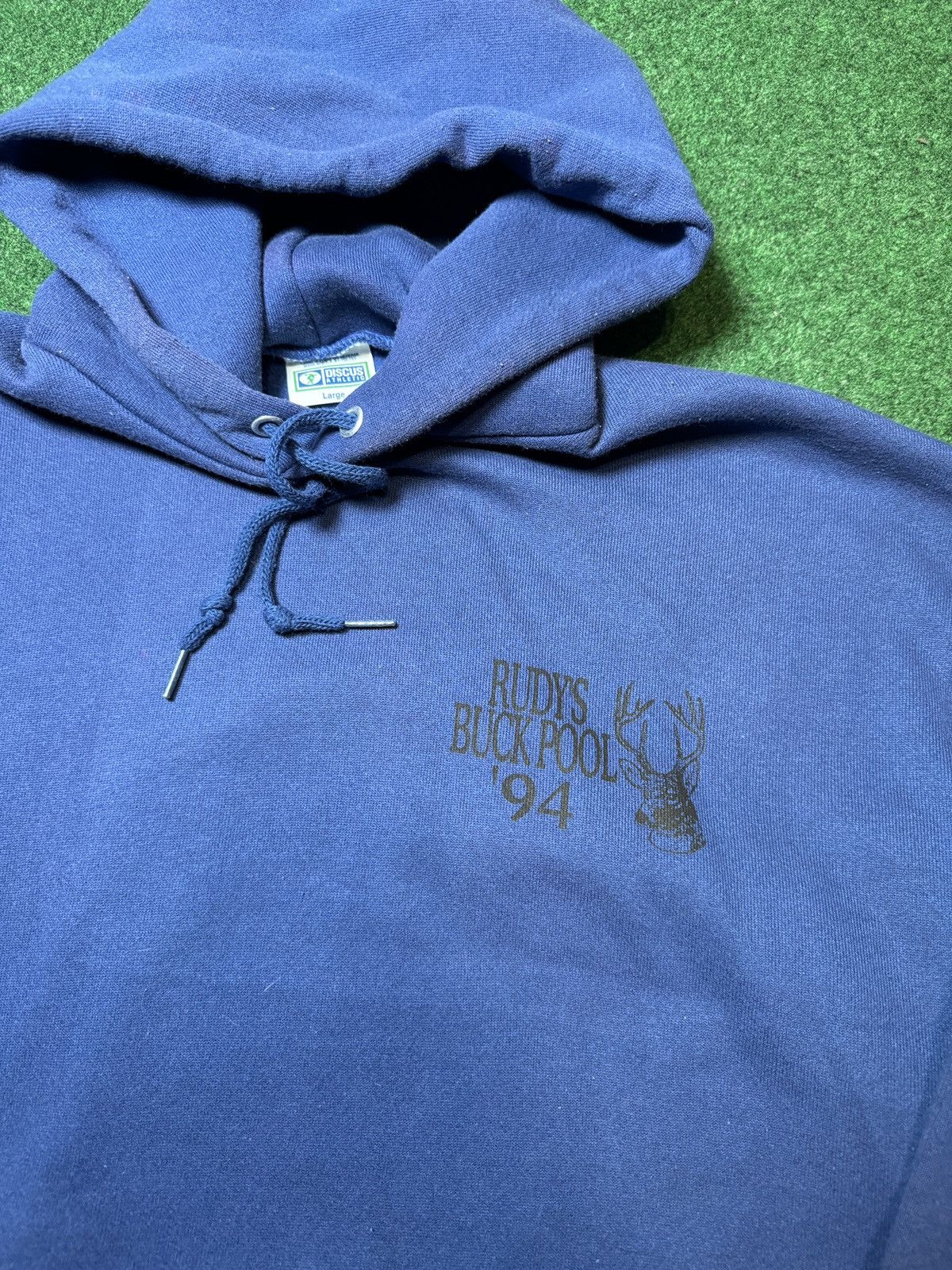 Tultex × Vintage Vintage 90s Rudy’s Buck Pool 1994 Hunting Minimalist Hoodie Size US L / EU 52-54 / 3 - 2 Thumbnail
