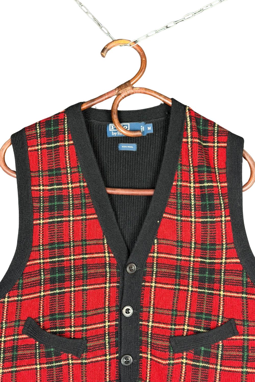 Polo Ralph LaurenTartan Wool Knit Vest Black / Royal Stewart image 3