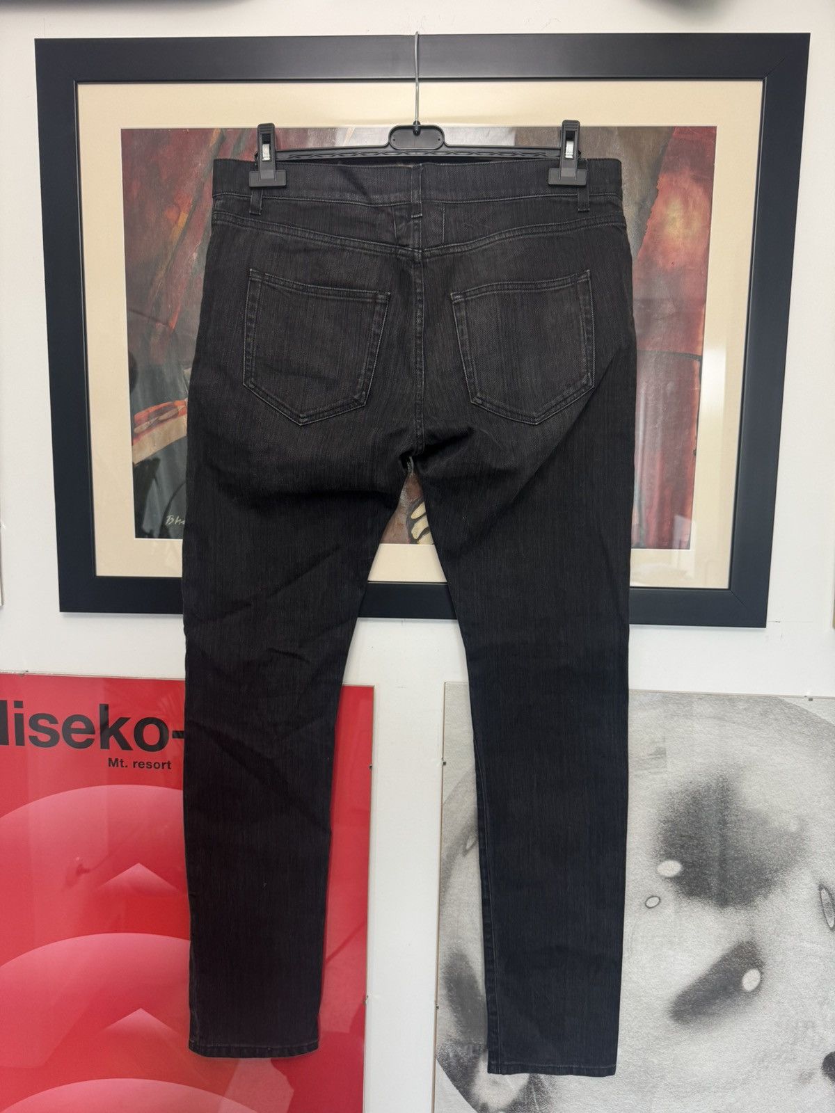 Saint Laurent Paris Saint Laurent D02 Denim Black 2016 Hedi Slimane Skinny Rare Size US 32 / EU 48 - 2 Thumbnail