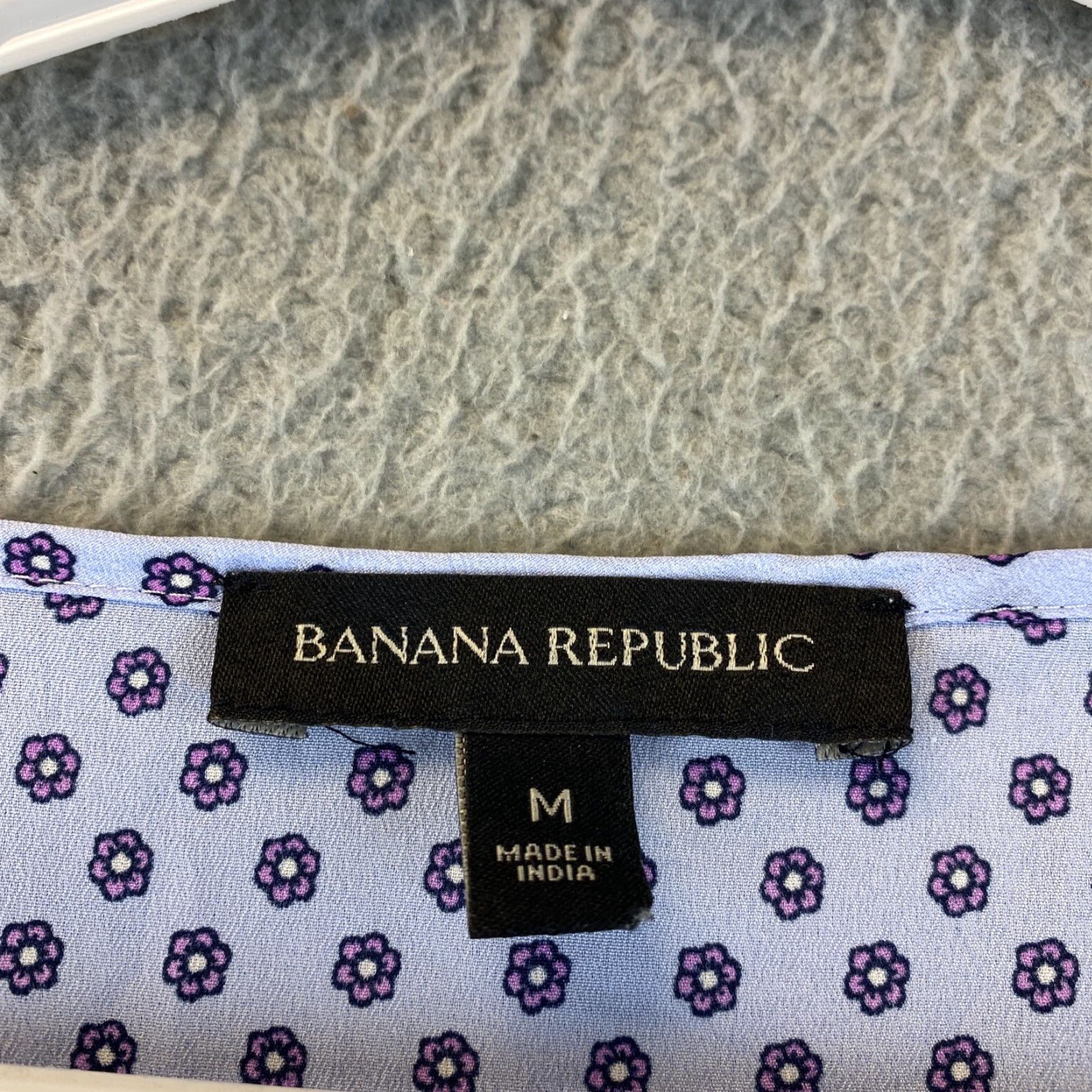 Banana Republic Banana Republic Women's Blue Floral Long Sleeve Blouse Size M Casual Size M / US 6-8 / IT 42-44 - 3 Thumbnail