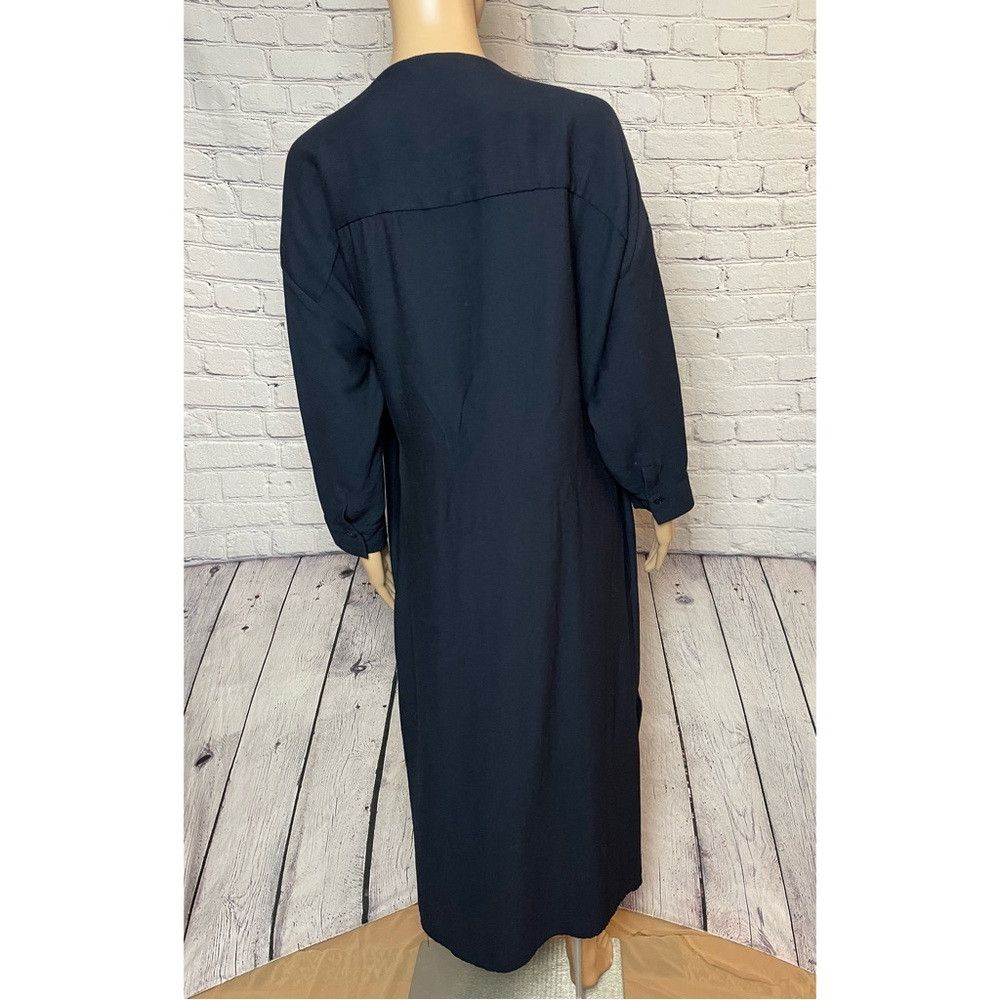 Zara Zara Blue Shirt Dress With Black Tie Belt Size L Size L / US 10 / IT 46 - 4 Thumbnail