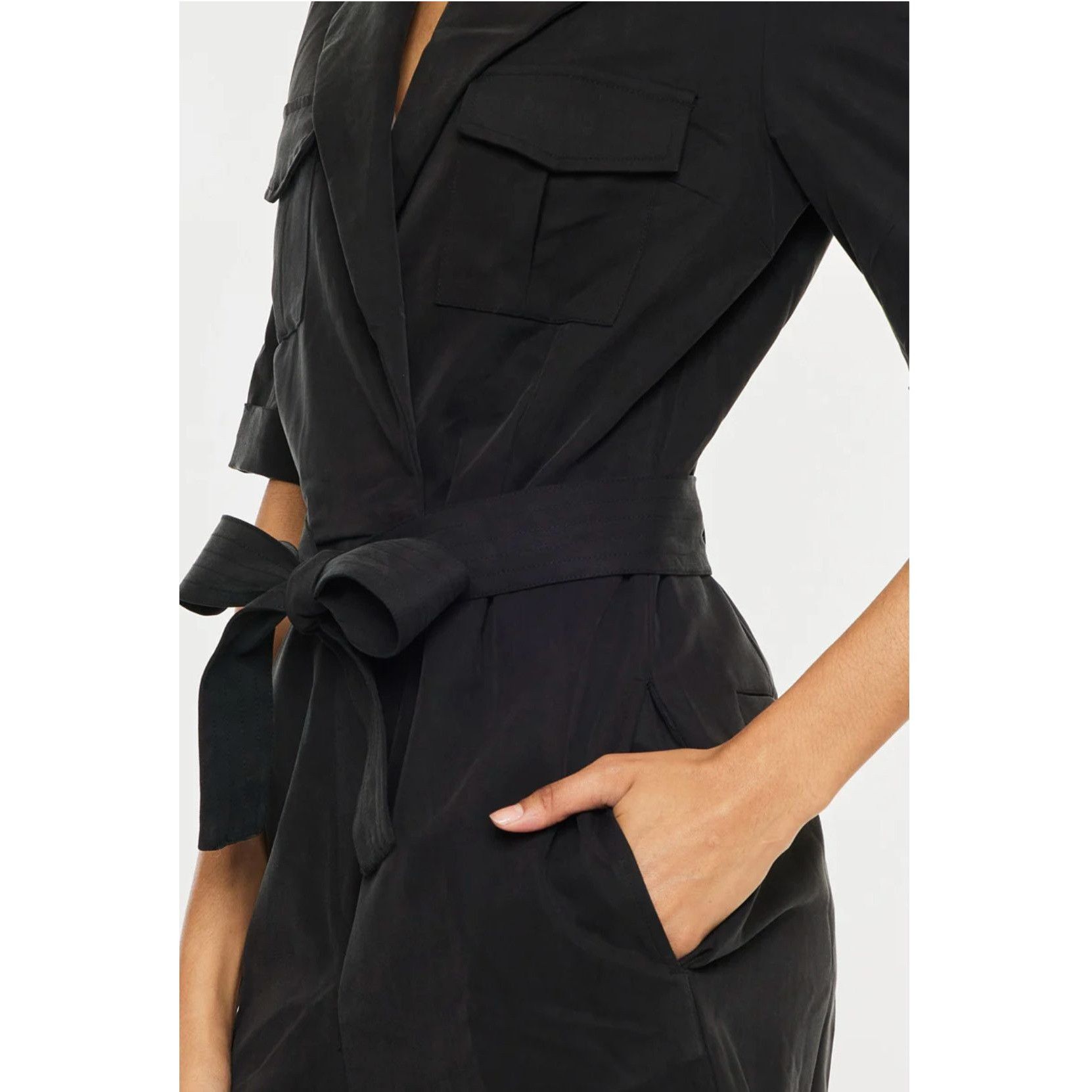Kancan USA KanCan Edna Blazer Romper in Black - Sz M - NWT Size 30" / US 8 / IT 44 - 6 Thumbnail