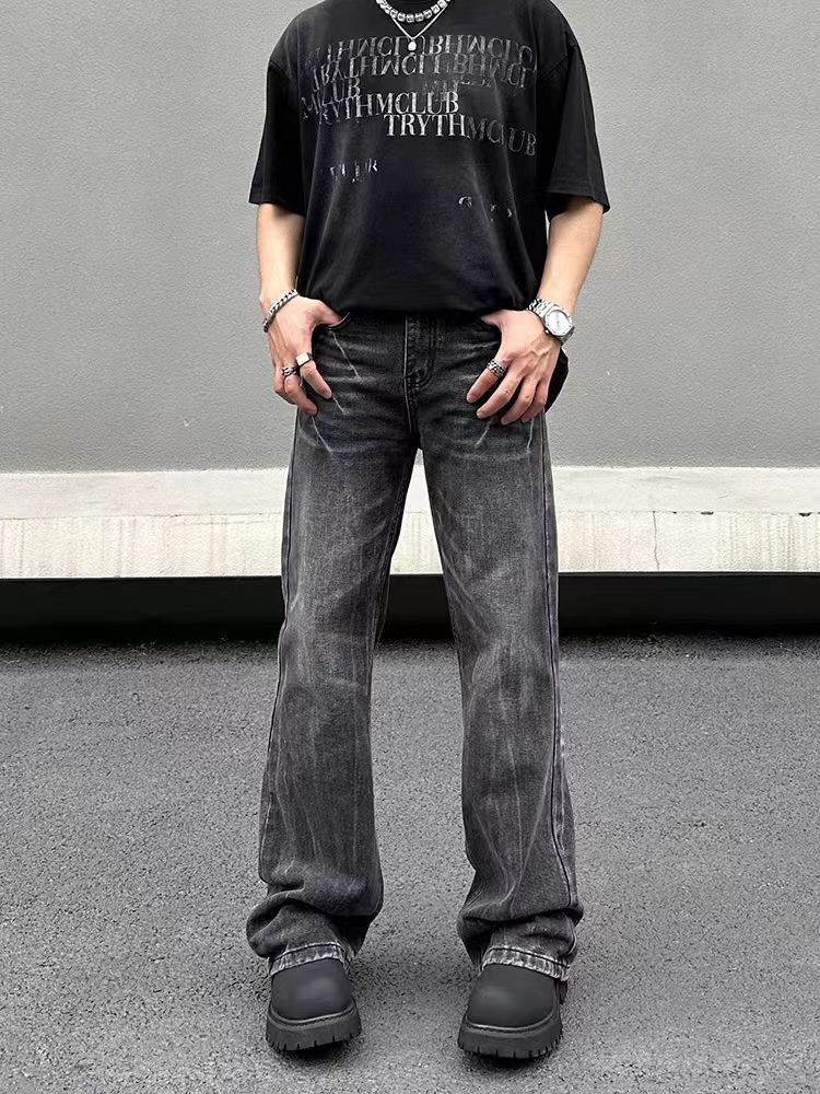 Japanese Brand × Jean Vintage street striped washed and distressed jeans Size US 34 / EU 50 - 2 Thumbnail