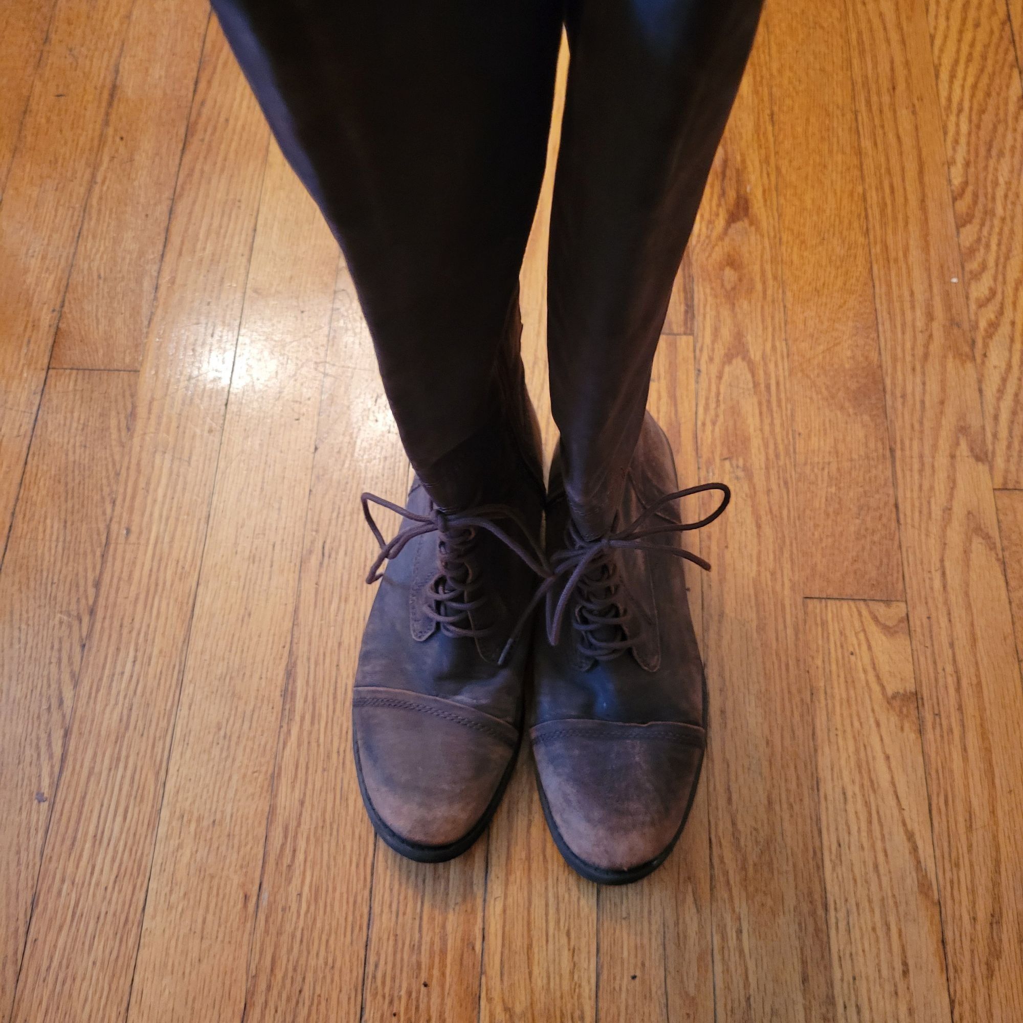 Lucky Brand Lucky Brand RIA Tall Brown Leather Field Riding Boots Lace U Size US 7 / IT 37 - 2 Thumbnail