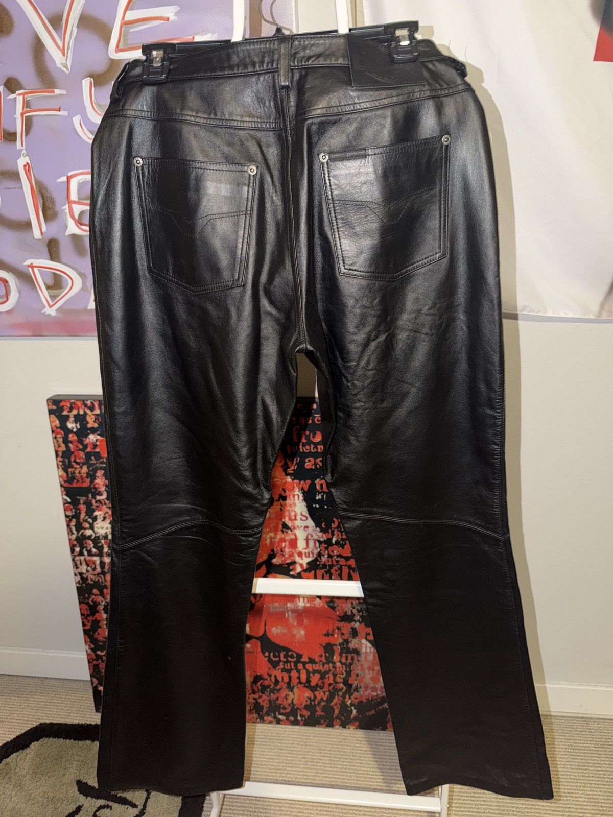 Harley Davidson Harley Davidson Leather Pants 10 Long Size 32" / US 10 / IT 46 - 2 Thumbnail