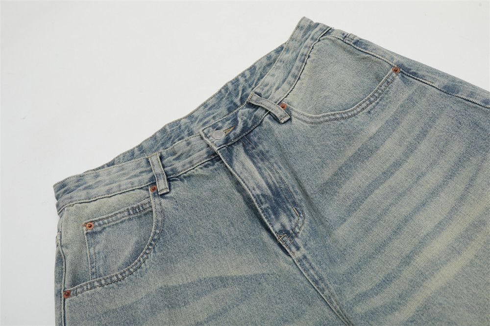 Japanese Brand × Jean Men's street loose washed simple versatile scimitar jeans Size US 32 / EU 48 - 4 Thumbnail
