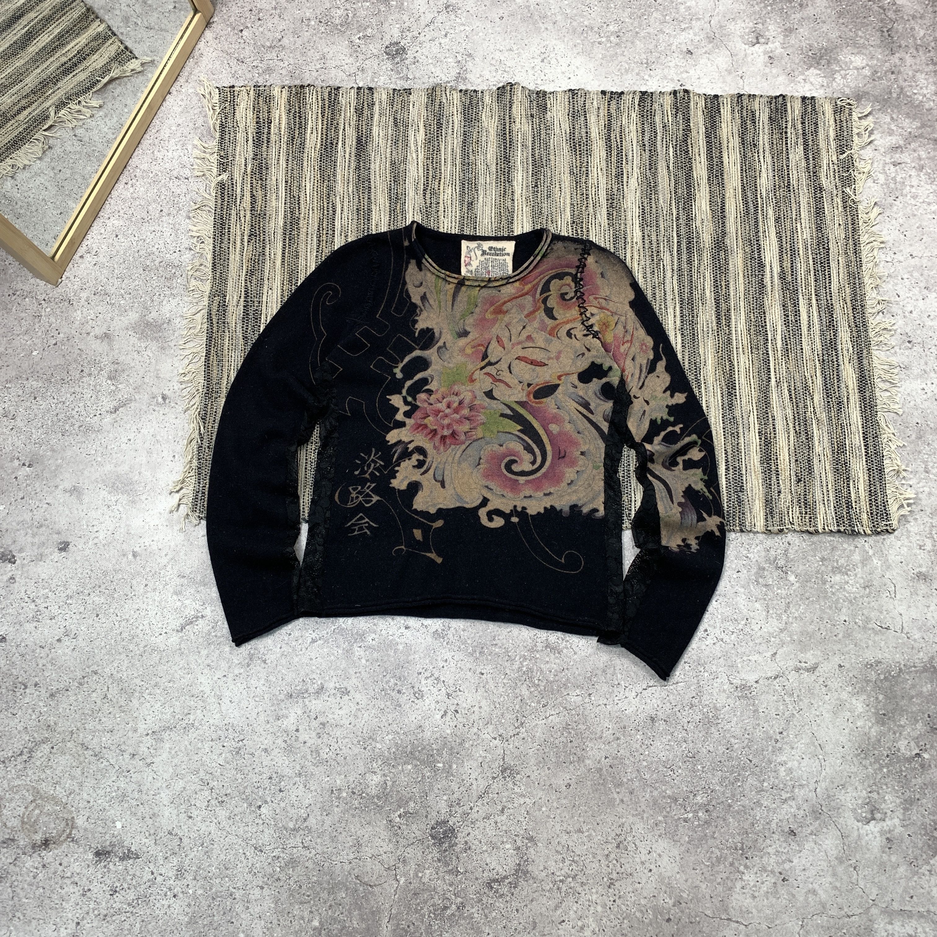 Japanese Brand Vintage Ghotic Revolution Y2K 90s Women's Black Sweater M Size M / US 6-8 / IT 42-44 - 1 Thumbnail