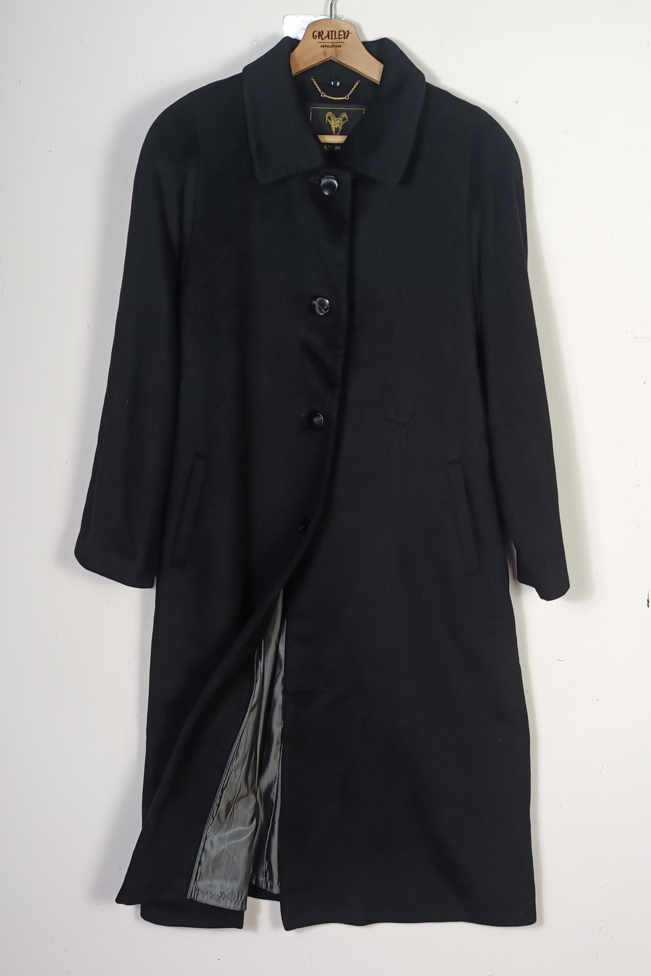 Japanese Brand Vintage 🔥 Cashmere Sagaj Mink Trench Coat Wool Jacket Size US L / EU 52-54 / 3 - 2 Thumbnail