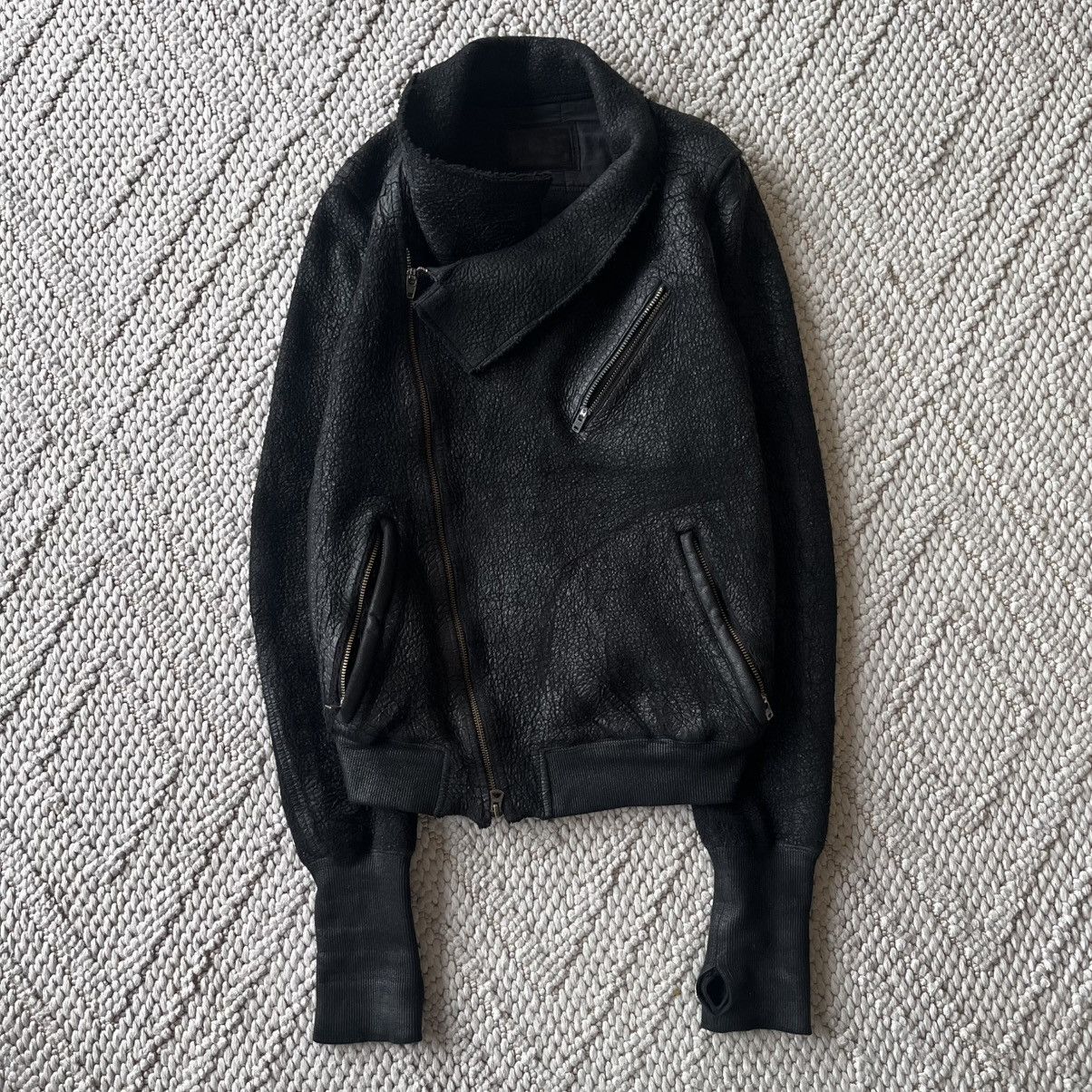 Le Grande Bleu (L.G.B.) L.G.B asymmetrical wax coated nighthawk cracked jacket Size US M / EU 48-50 / 2 - 3 Thumbnail