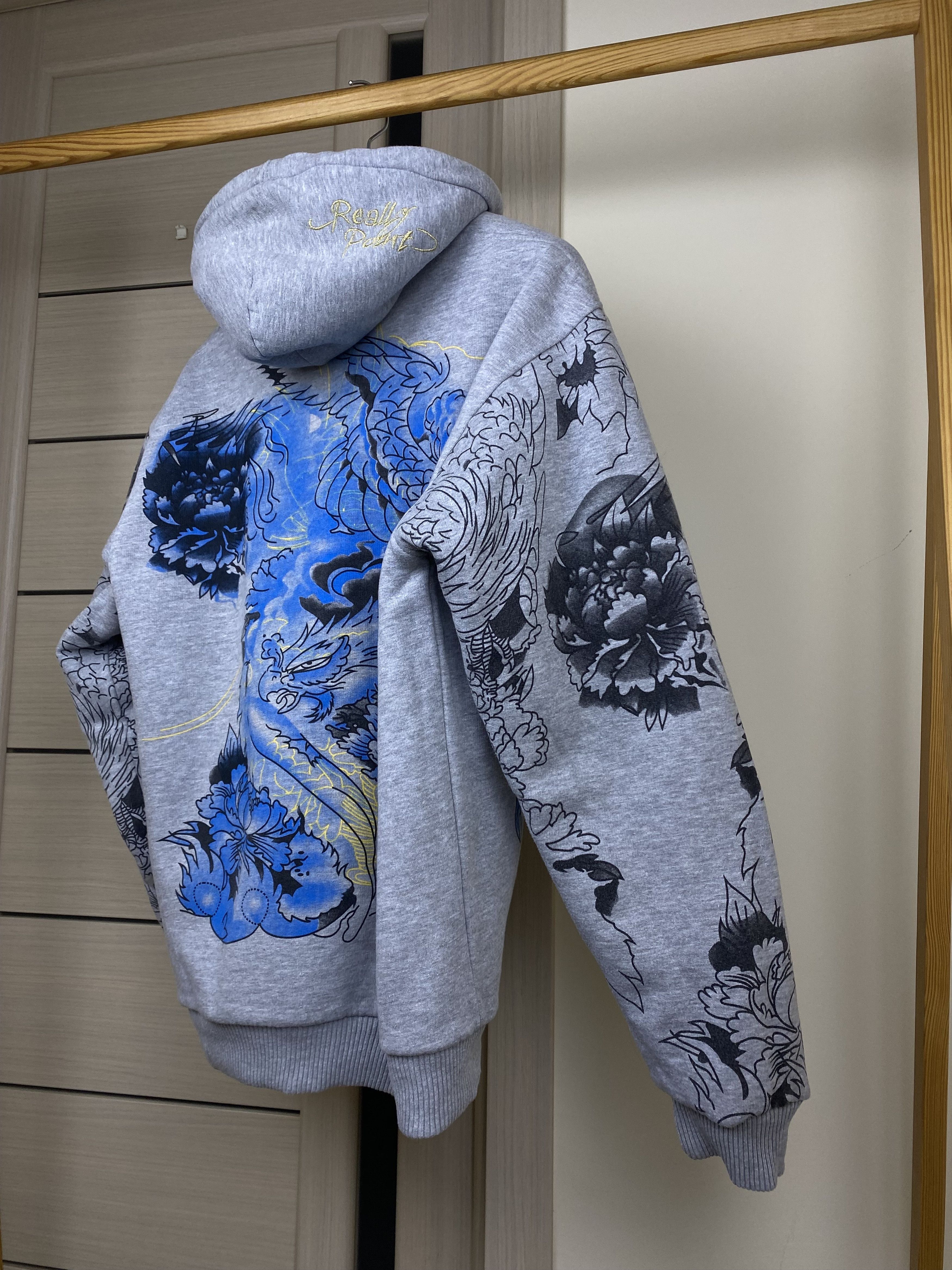 Christian Audigier Vintage Really Point Faux Fur Lined Zip Hoodie Like Ed Hardy Size US XXL / EU 58 / 5 - 9 Thumbnail