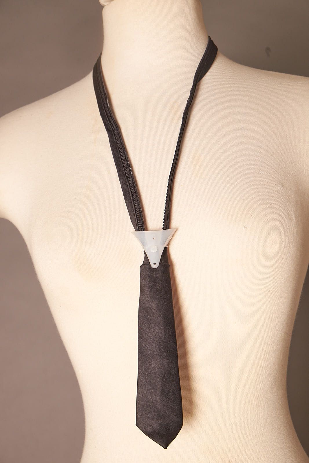 Vintage Vintage Zip Up Black Tie Size ONE SIZE - 5 Thumbnail