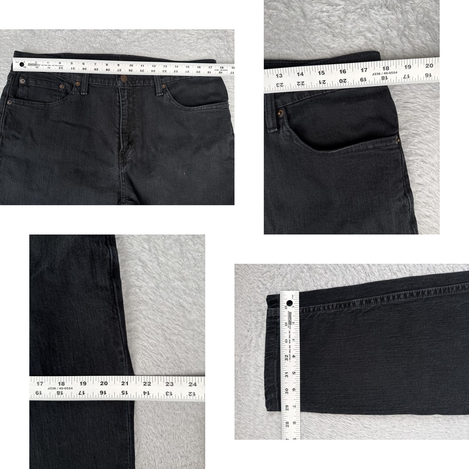 Levi's Levi's 511 Jeans Mens 36x30 Slim Fit Mid Rise Tapered Denim Zip Fly Black Size US 36 / EU 52 - 9 Thumbnail