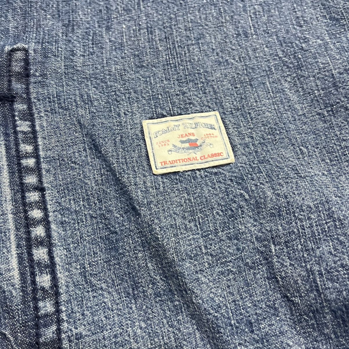 Tommy Hilfiger Vintage 90s Tommy Hilfiger Flannel Lined Denim Chore Coat Size US M / EU 48-50 / 2 - 5 Thumbnail
