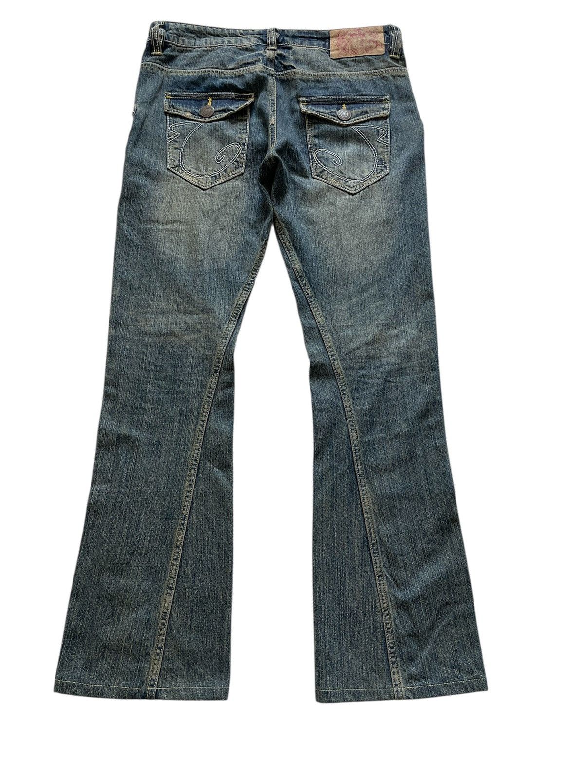 Japanese Brand OFFER!!Very Rare Vintage Casva Stub Flare Jeans Size US 32 / EU 48 - 3 Thumbnail