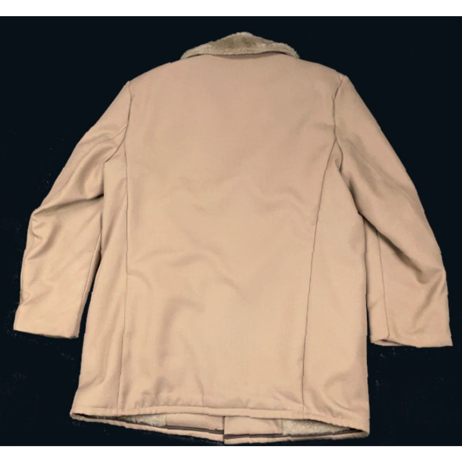 Vintage VTG 70s Beige 3-Button Top Coat Faux Fur Collar Lined Overcoat USA Made 44 Coat Mens Beige 70s VTG Size US XXL / EU 58 / 5 - 2 Thumbnail