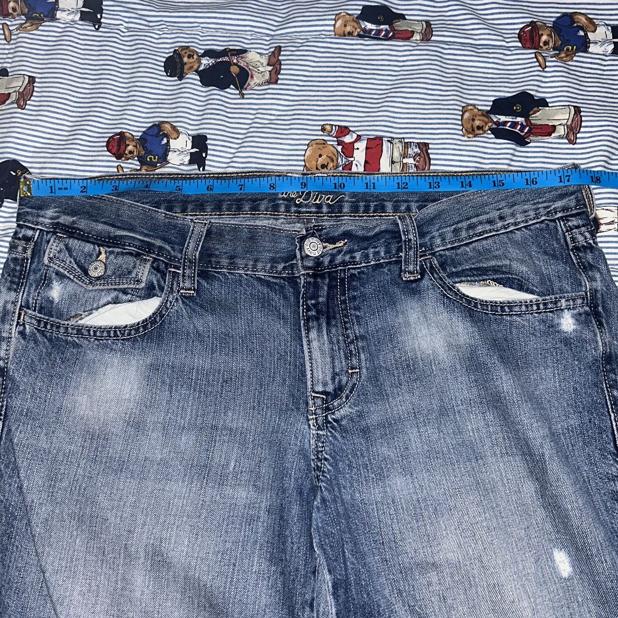 Japanese Brand The Diva Distressed Flared Jeans Size 34" / US 12 / IT 48 - 16 Thumbnail