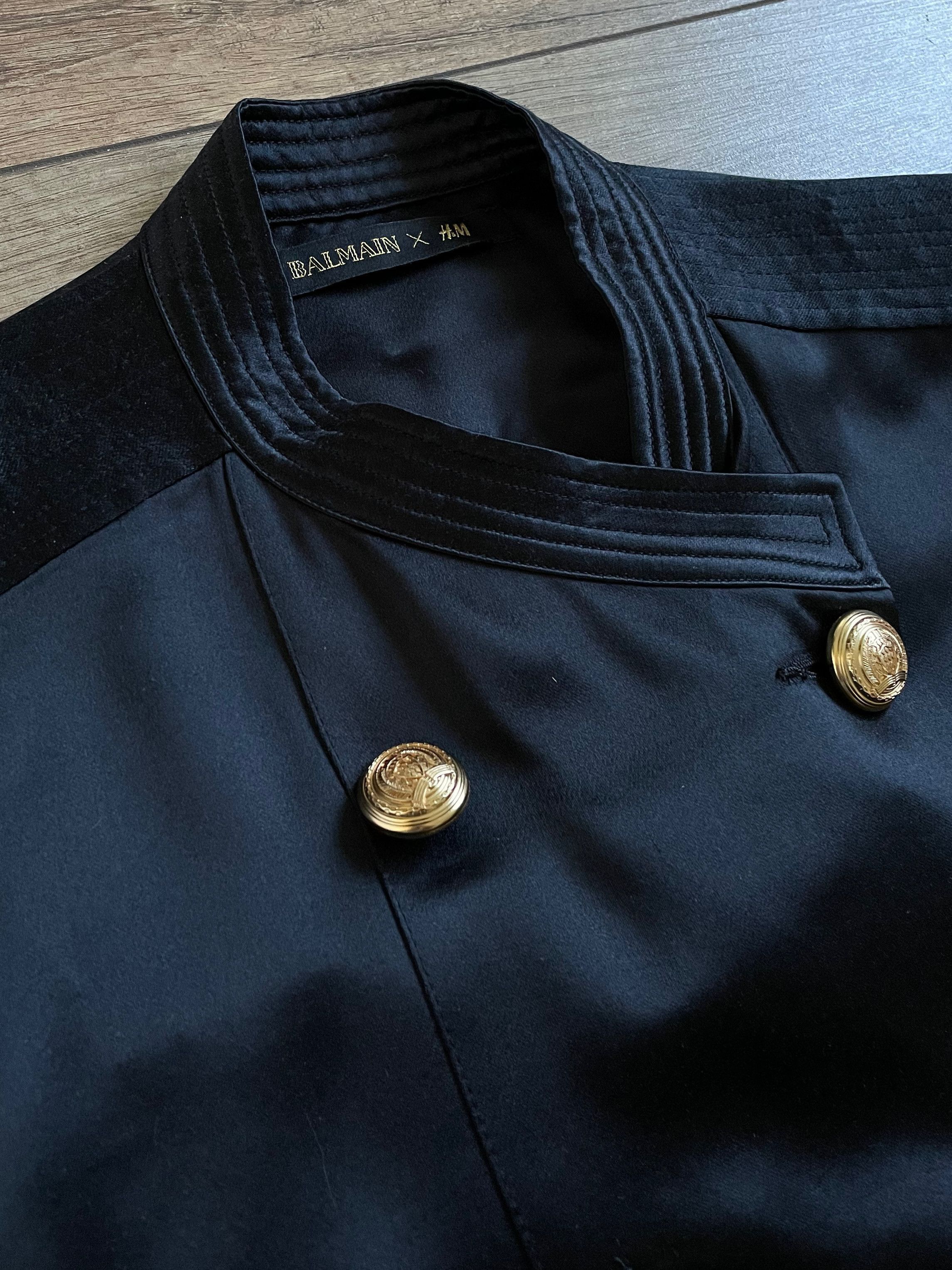 Balmain × H&M Balmain X H&M Launch Collection Silk Blouse Shirt Jacket Size M / US 6-8 / IT 42-44 - 12 Thumbnail