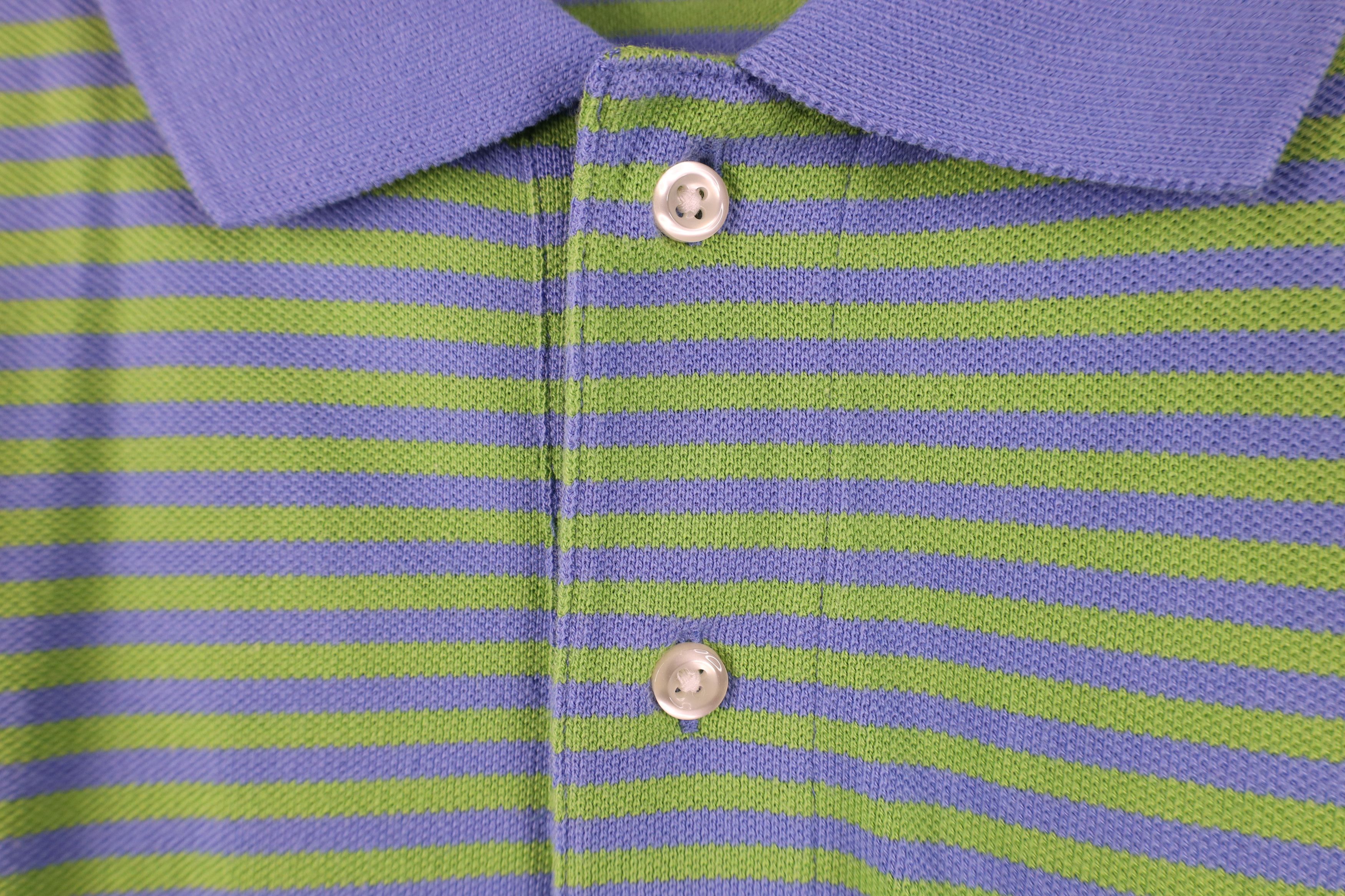 Lands' End Vintage 90s Lands End Block Pique Cotton Knit Golf Polo Size US L / EU 52-54 / 3 - 4 Thumbnail