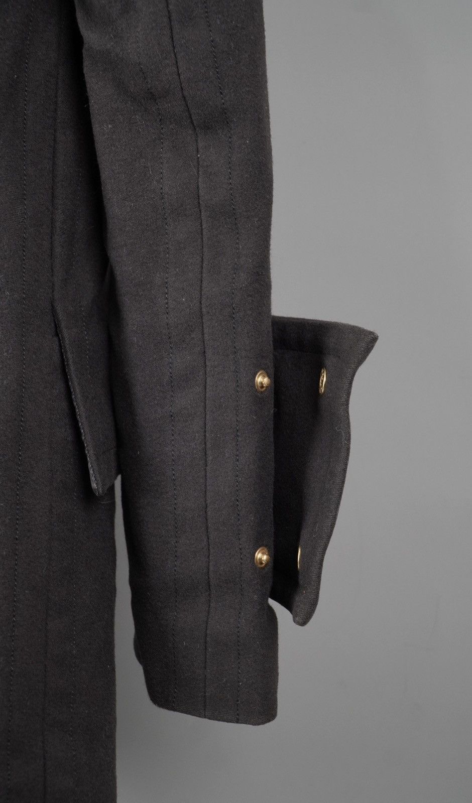 Gucci × Tom Ford Gucci - Tom ford - Archive AW03 Stand Collar Wing Wool Coat Size S / US 4 / IT 40 - 13 Thumbnail