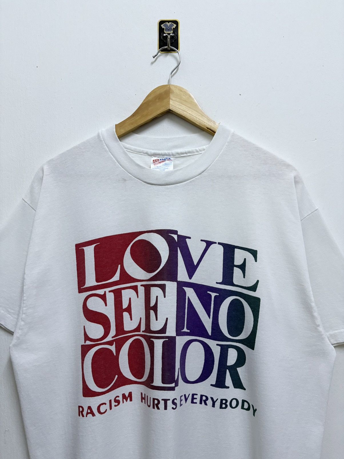 Vintage Vintage 90's Campaign - Stop! Racism Hurts Everybody T-Shirt Size US L / EU 52-54 / 3 - 3 Thumbnail