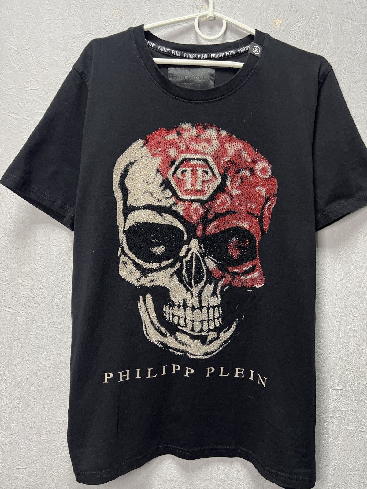 Philipp Plein Philipp Plein Skull Rhinestone T-Shirt Black Size US XL / EU 56 / 4 - 2 Thumbnail