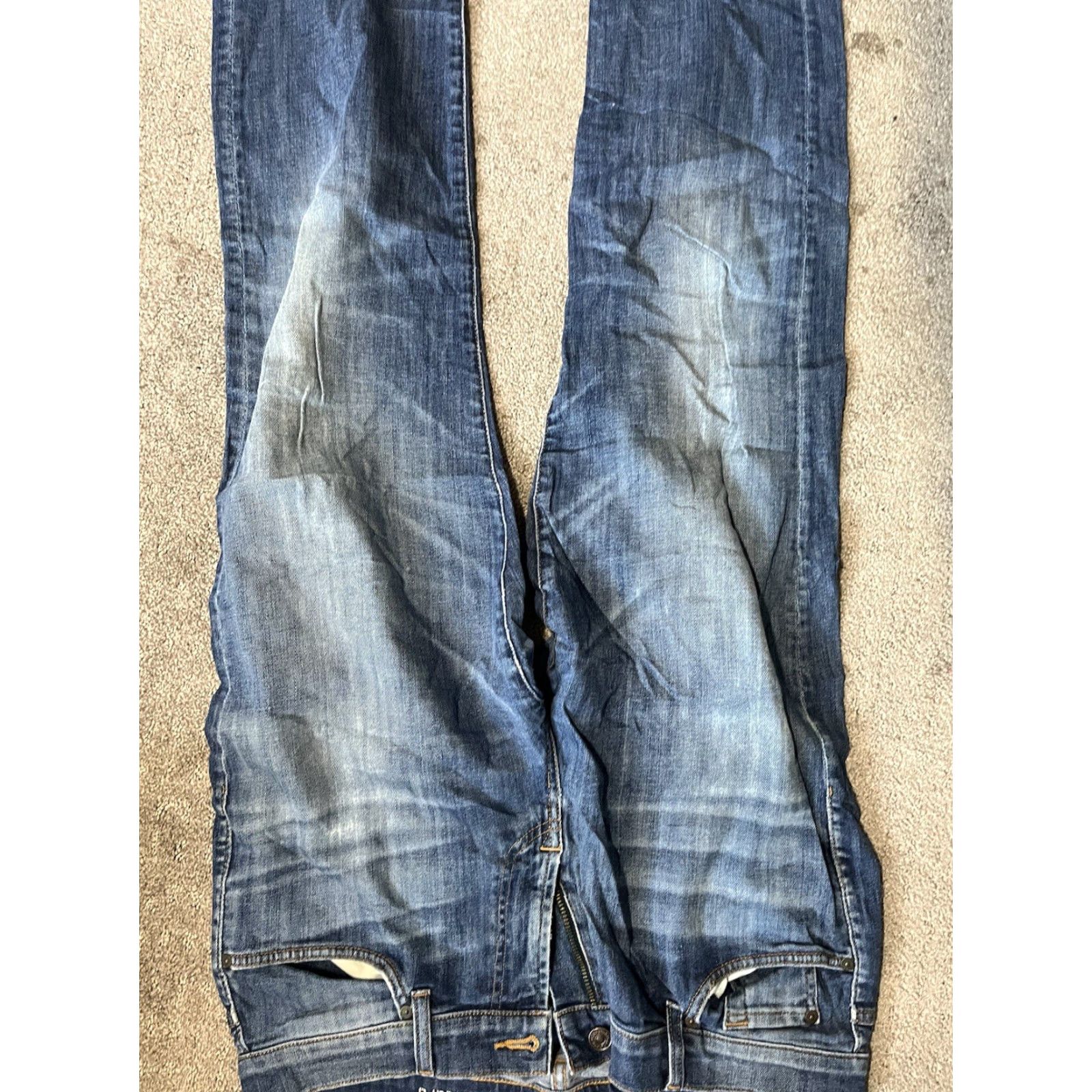 7 For All Mankind 7 For All Mankind Jeans 34x32 Blue Denim Stretch Standard Pants Flaw Mens Size US 34 / EU 50 - 4 Thumbnail
