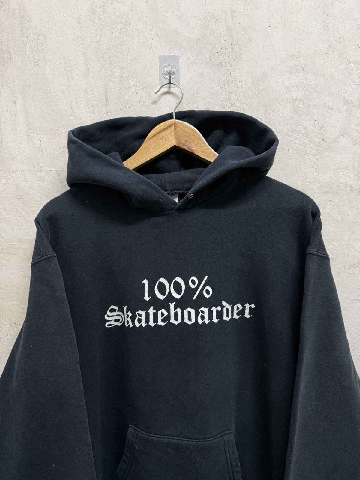 Fruit Of The Loom Vintage 90s 100% Skateboarder Pull Over Hoodie Size US L / EU 52-54 / 3 - 2 Thumbnail