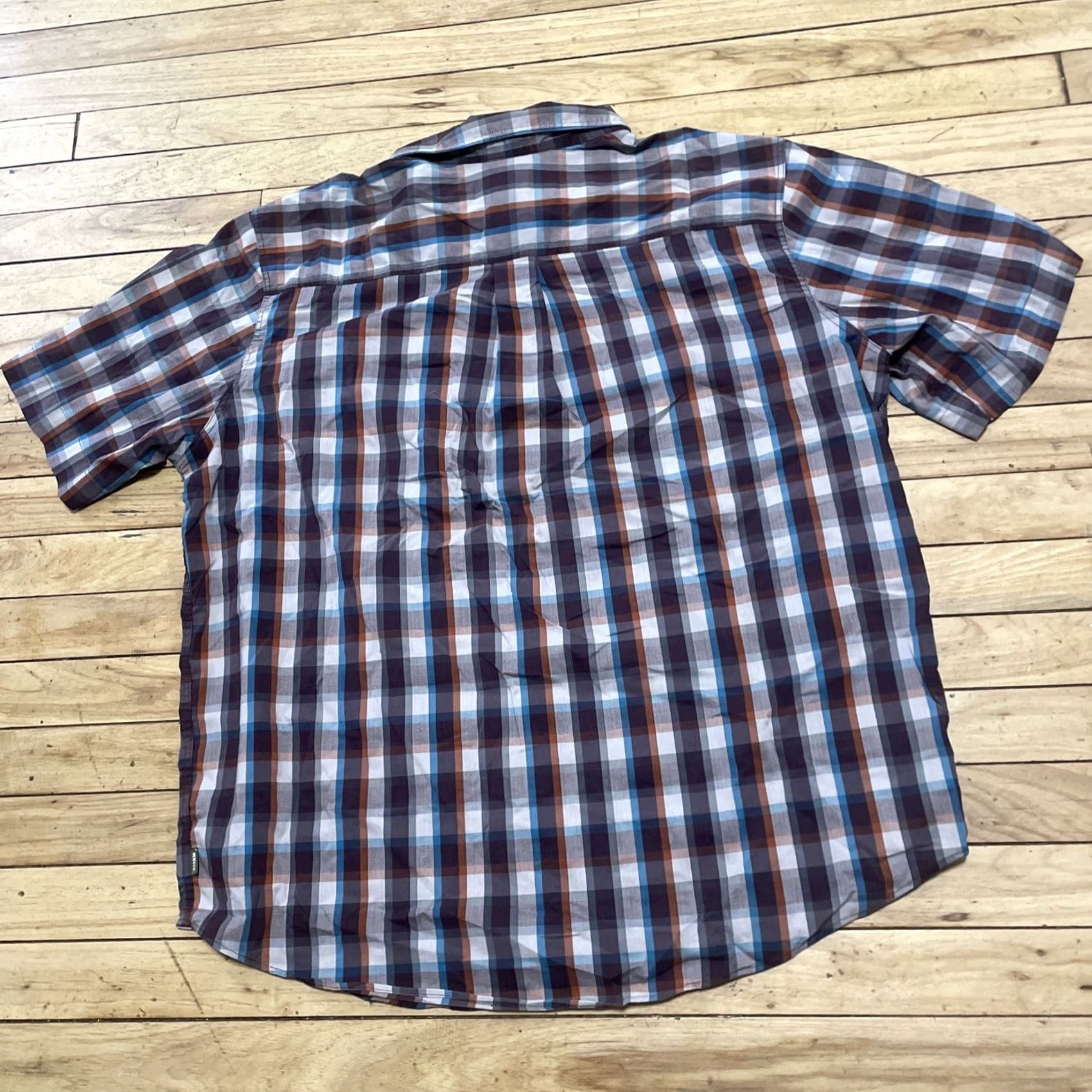 Vintage REI Co-op Shirt Men XL Purple Orange Plaid Short Sleeve Button-Up Outdoors Camp Size US XL / EU 56 / 4 - 2 Thumbnail