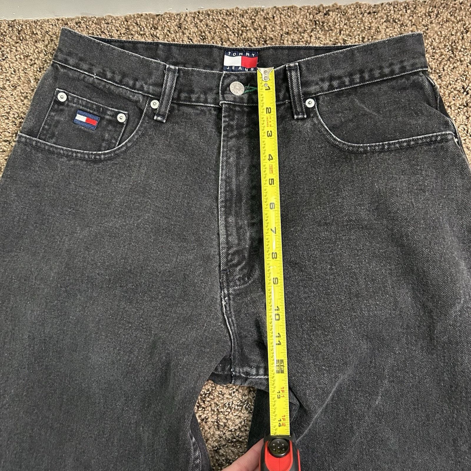 Tommy Hilfiger Vintage Tommy Hilfiger Freedom W34 L34 Black 100% Cotton 90s Size US 34 / EU 50 - 17 Thumbnail