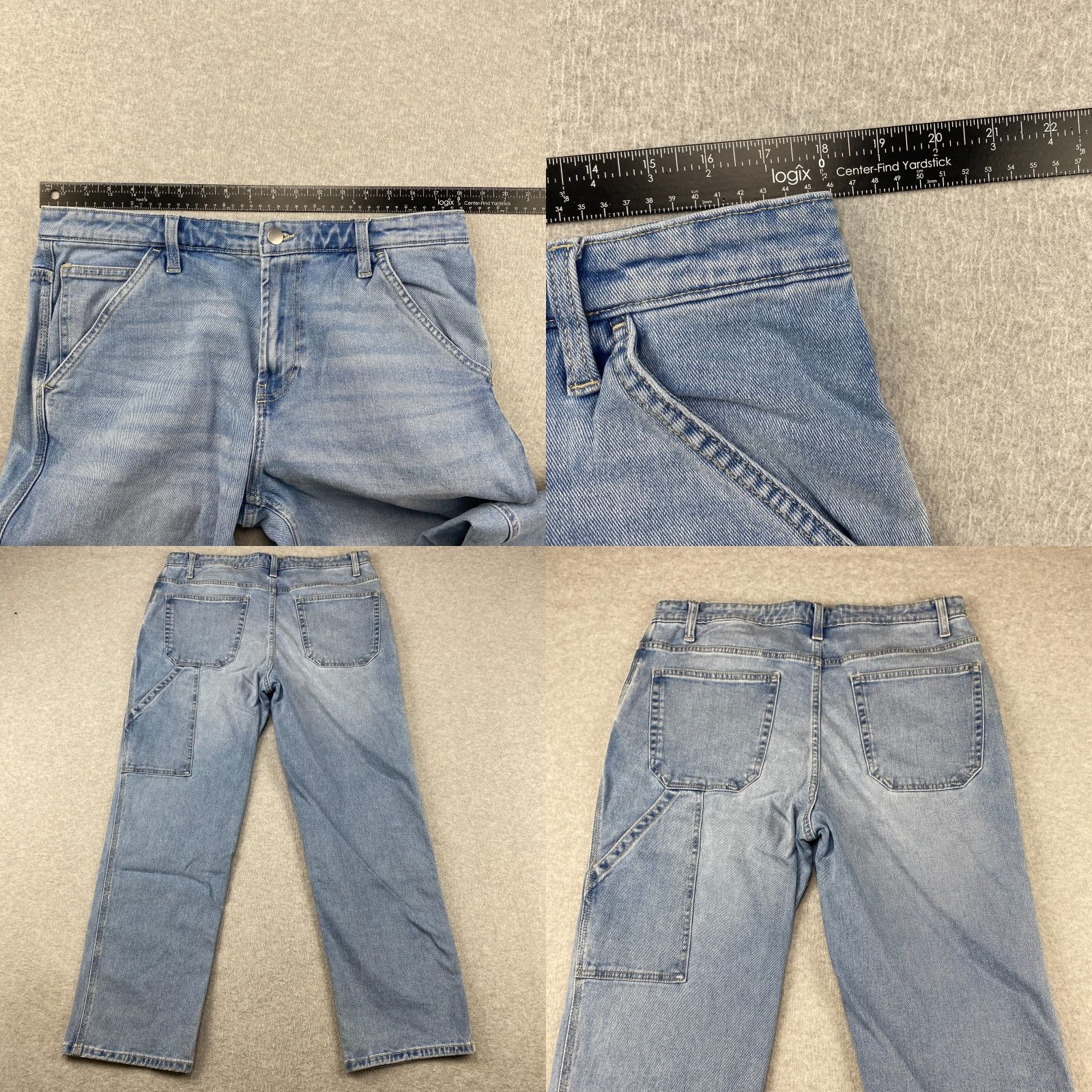 Essentials Amazon Essentials Jeans Mens 34X30 Blue Slim Straight Denim 5-Pocket Regular Waist 34 Adult Mens Jeans Blue Stretch Distressed N/A Size US 34 / EU 50 - 8 Thumbnail