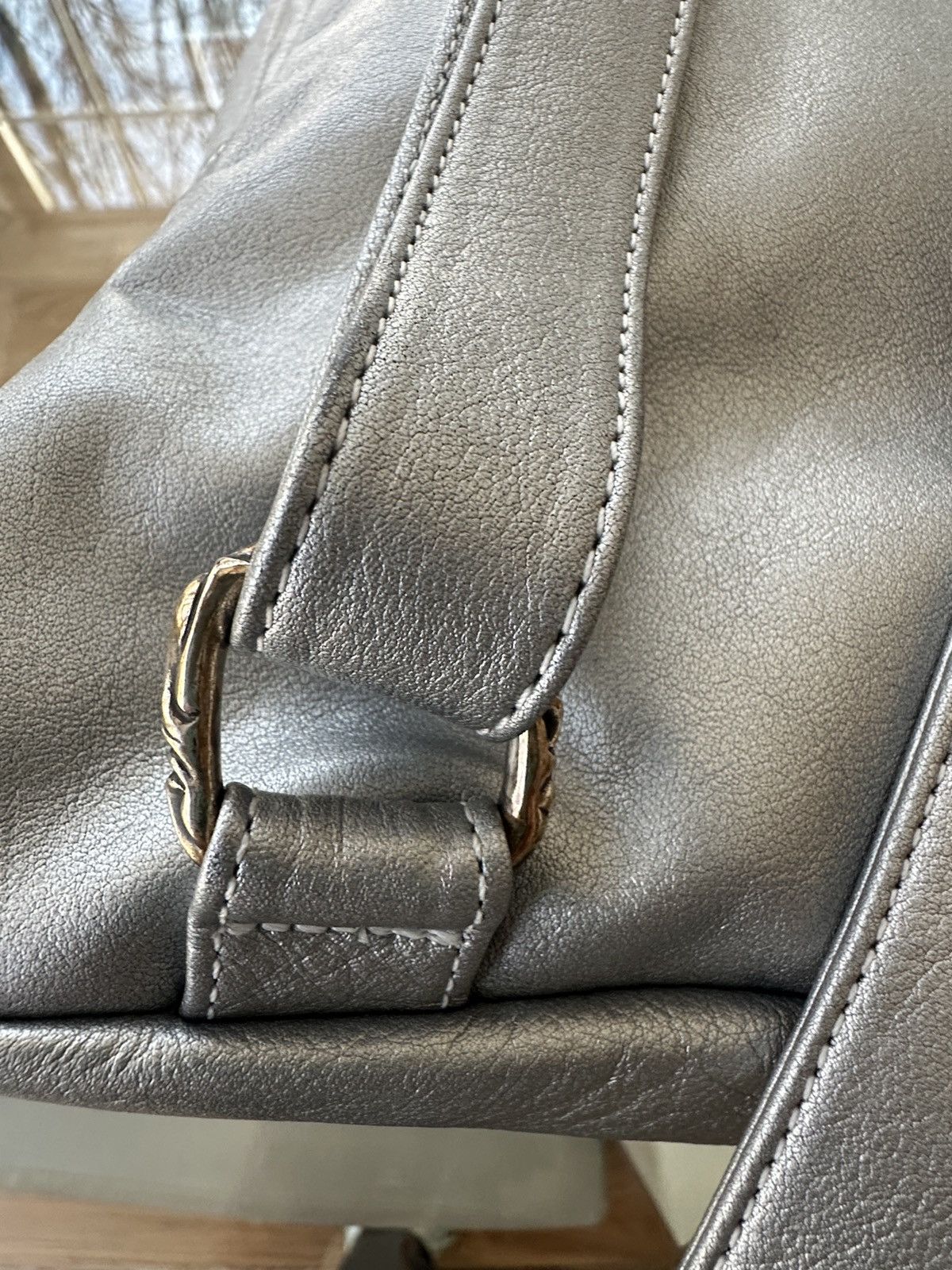 Chrome Hearts Chrome Hearts leather backpack in metalic silver Size ONE SIZE - 11 Thumbnail