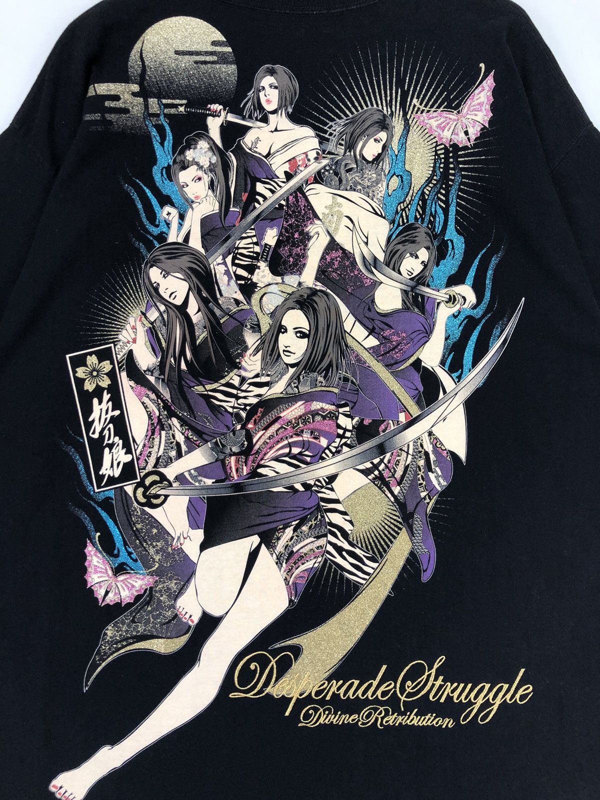 Japanese Brand Divine Retribution Desperade Struggle Big Print Tshirt Size US XXL / EU 58 / 5 - 17 Thumbnail