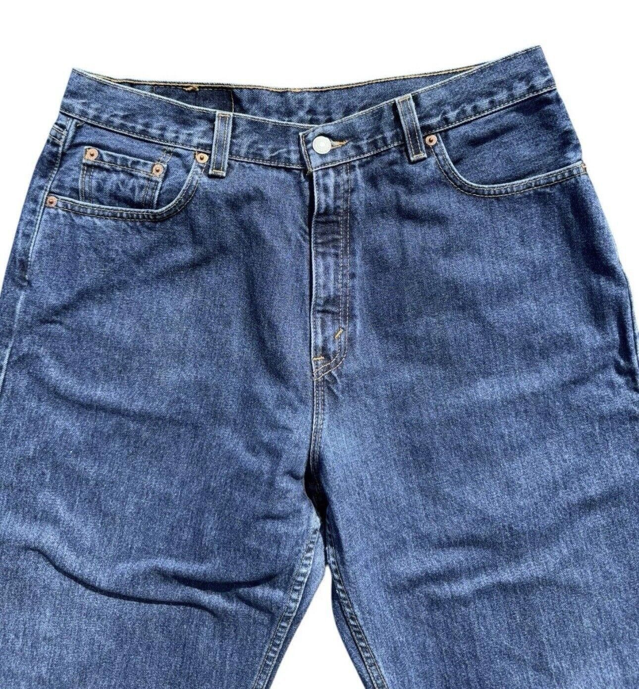 Levi's Vintage Levis 560 90s Blue Wash Loose Fit Jeans Womens 14 Size 36" / US 14 / IT 50 - 3 Thumbnail