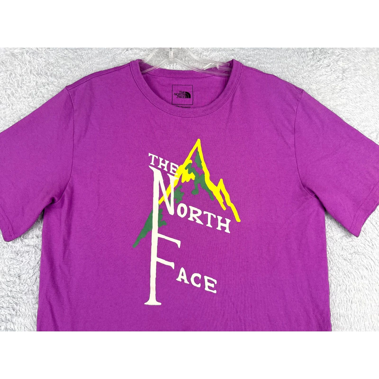 The North Face VINTAGE The North Face Shirt Men M Purple Short Sleeve Crew Neck Cotton Blend Jersey Logo All Seasons Size US M / EU 48-50 / 2 - 4 Thumbnail